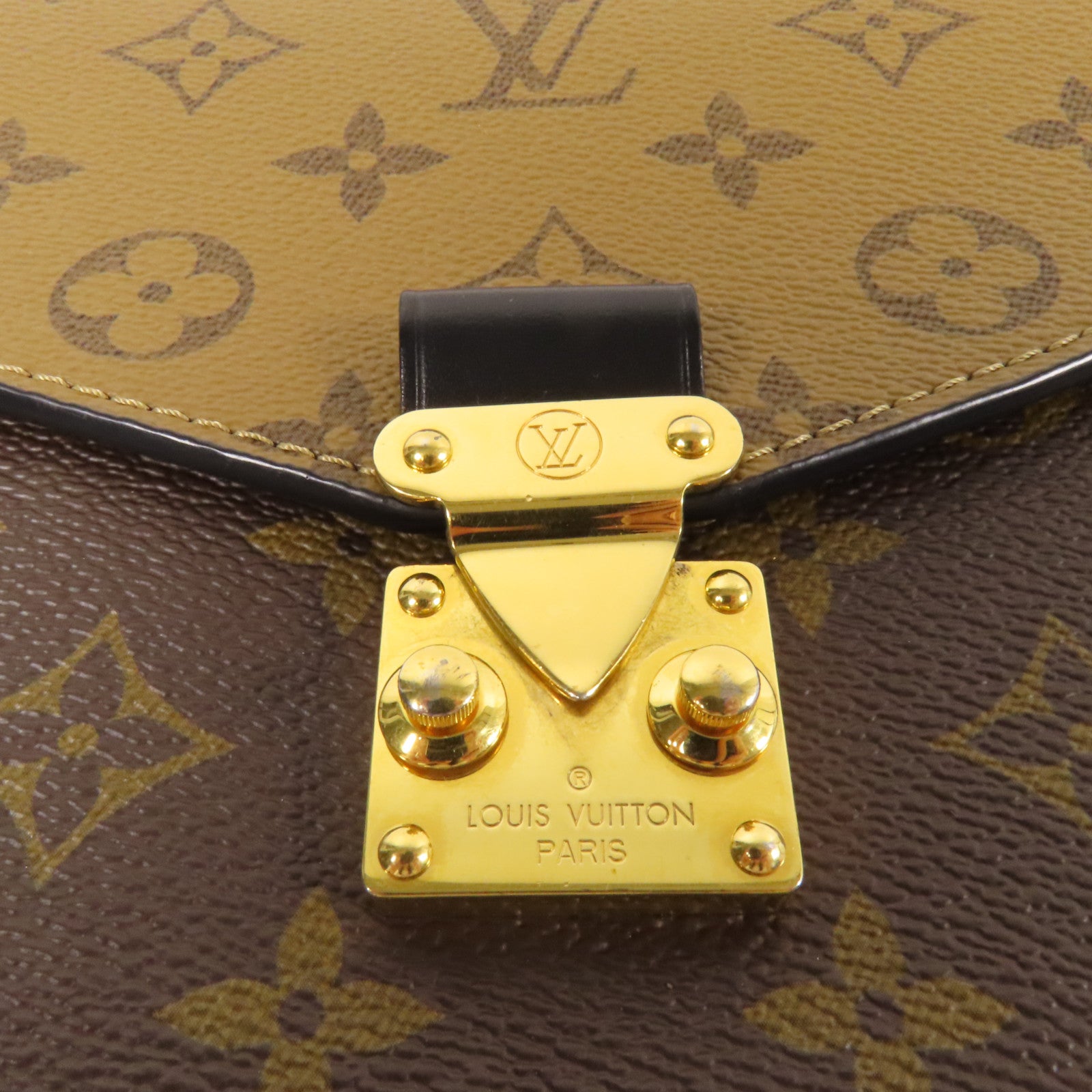 LOUIS VUITTON Monogram Reverse Pochette Metis金扣手挽肩背兩用袋