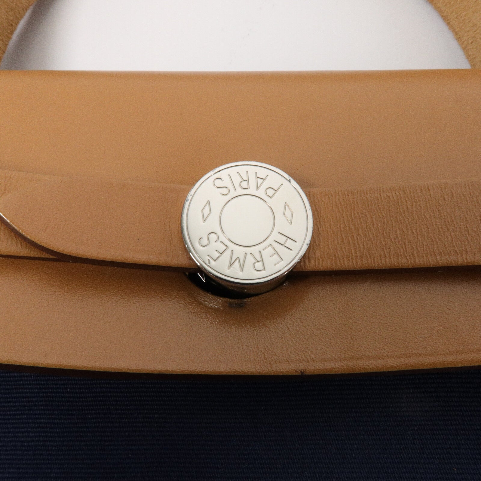 HERMES 帆布Herbag PM手挽肩背兩用袋Blue De Malte