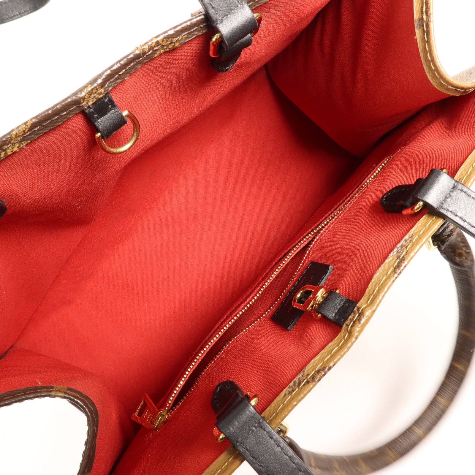 LOUIS VUITTON Monogram Giant On The Go MM金扣手挽肩背兩用袋