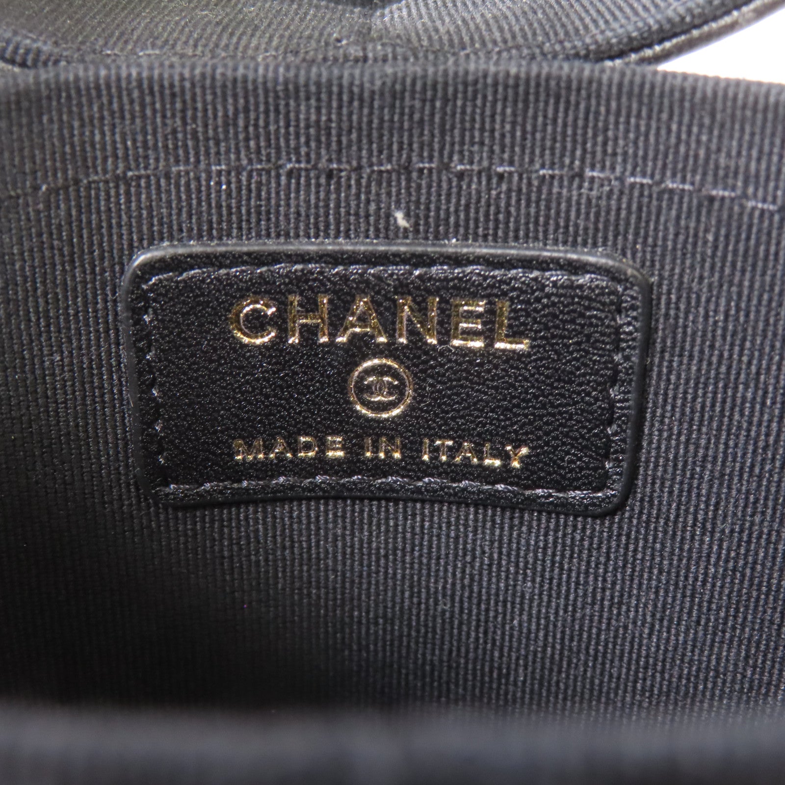 CHANEL 【激減優惠】牛皮皮革Chain Shoulder金扣鏈帶肩背袋黑色