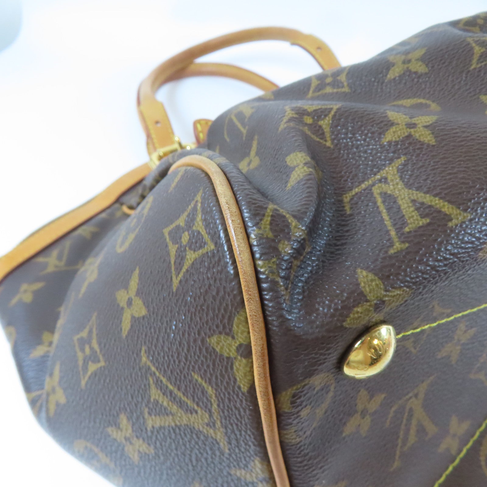 LOUIS VUITTON 【激減優惠】Monogram Tivoli GM金扣肩背袋啡色