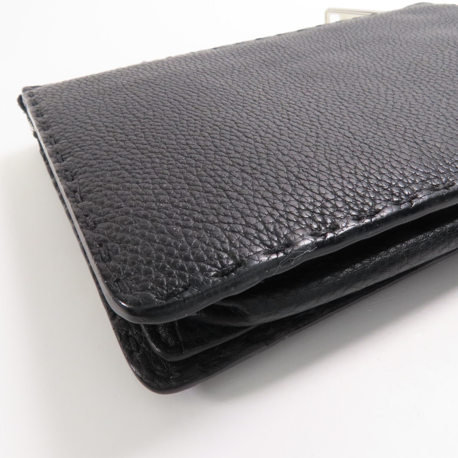 FENDI 牛皮皮革Eye Monster銀扣手拿包