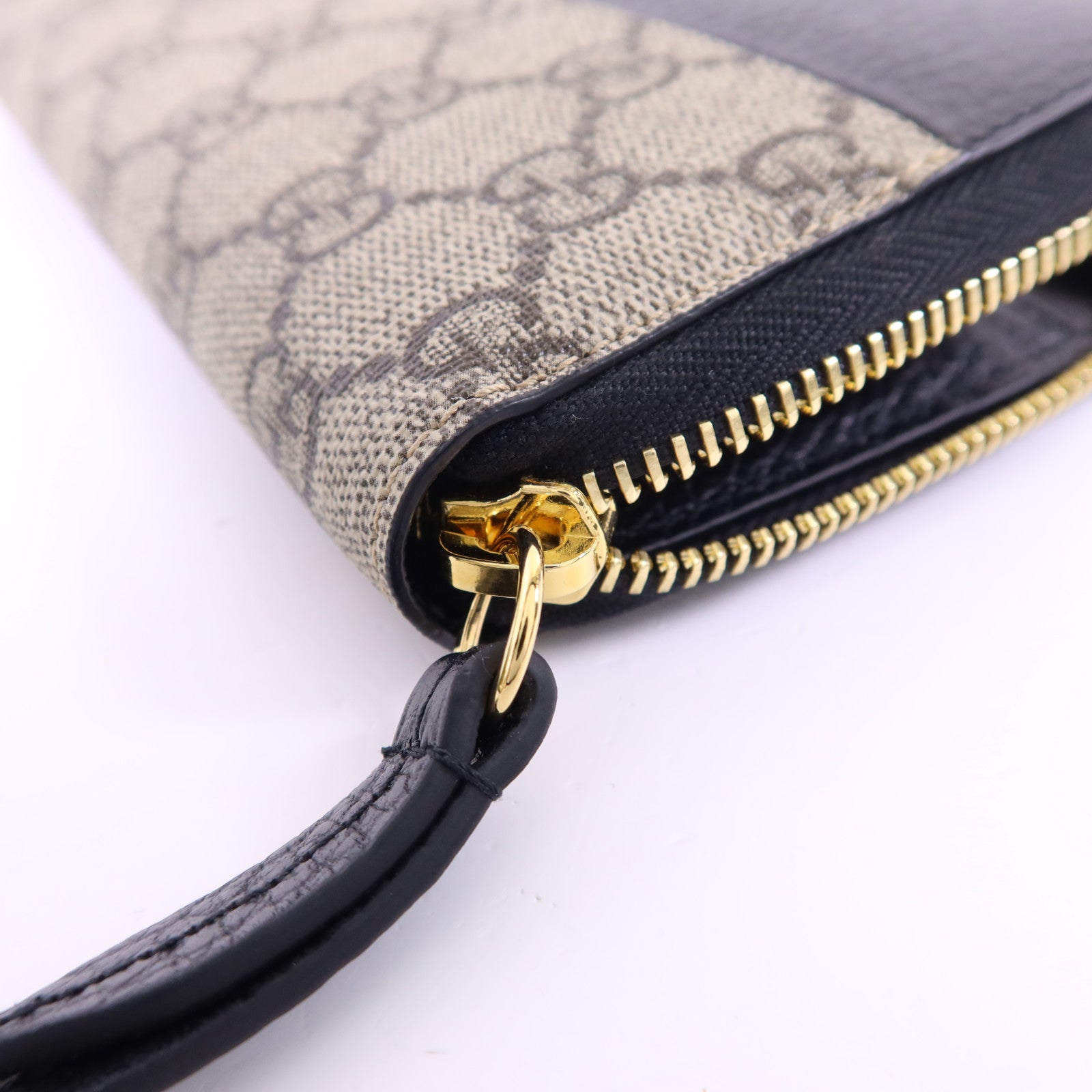 GUCCI 塗層帆布/牛皮皮革GG Marmont Long Wallet金扣長錢包