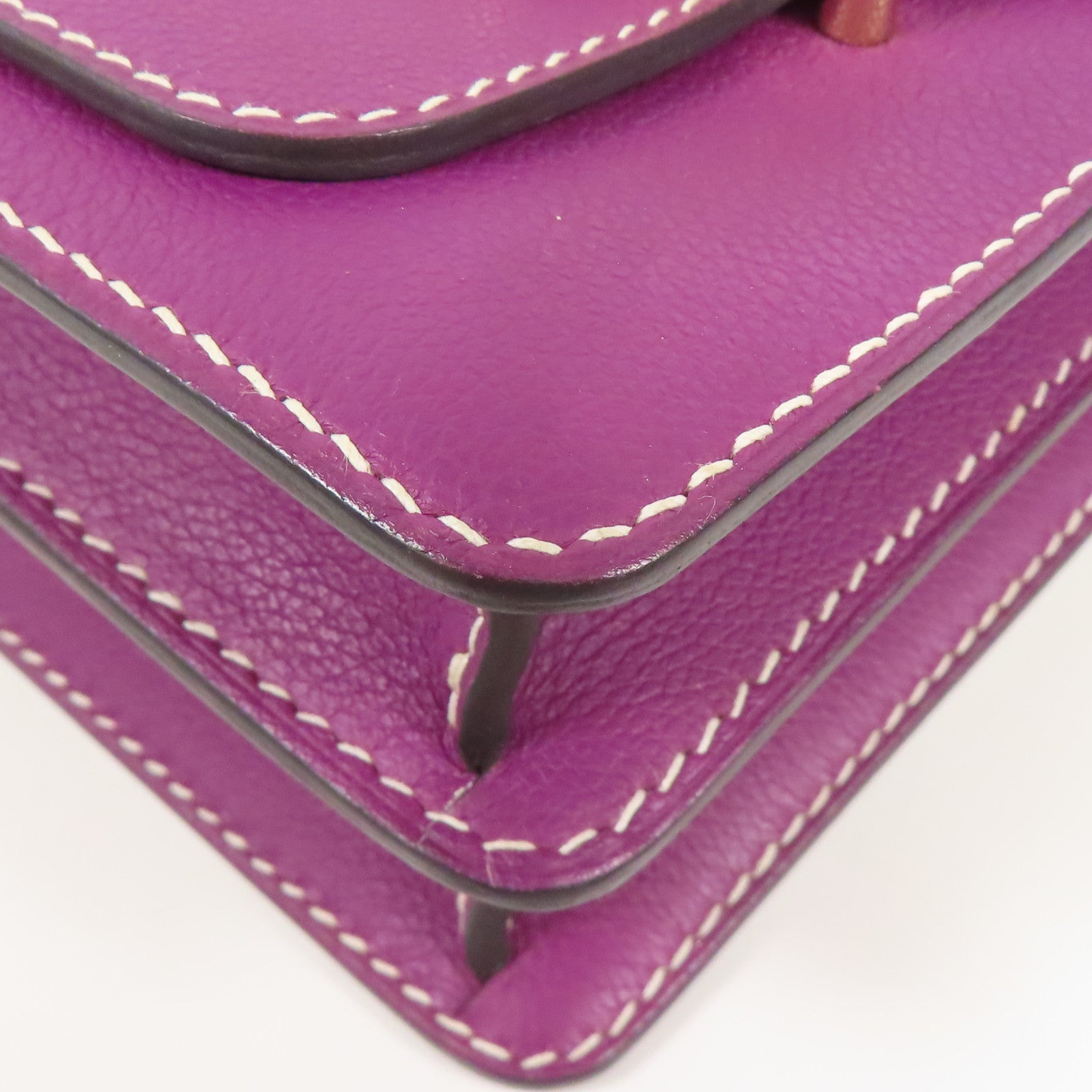 HERMES Evercolor皮革Roulis 23金扣肩背袋Anemone