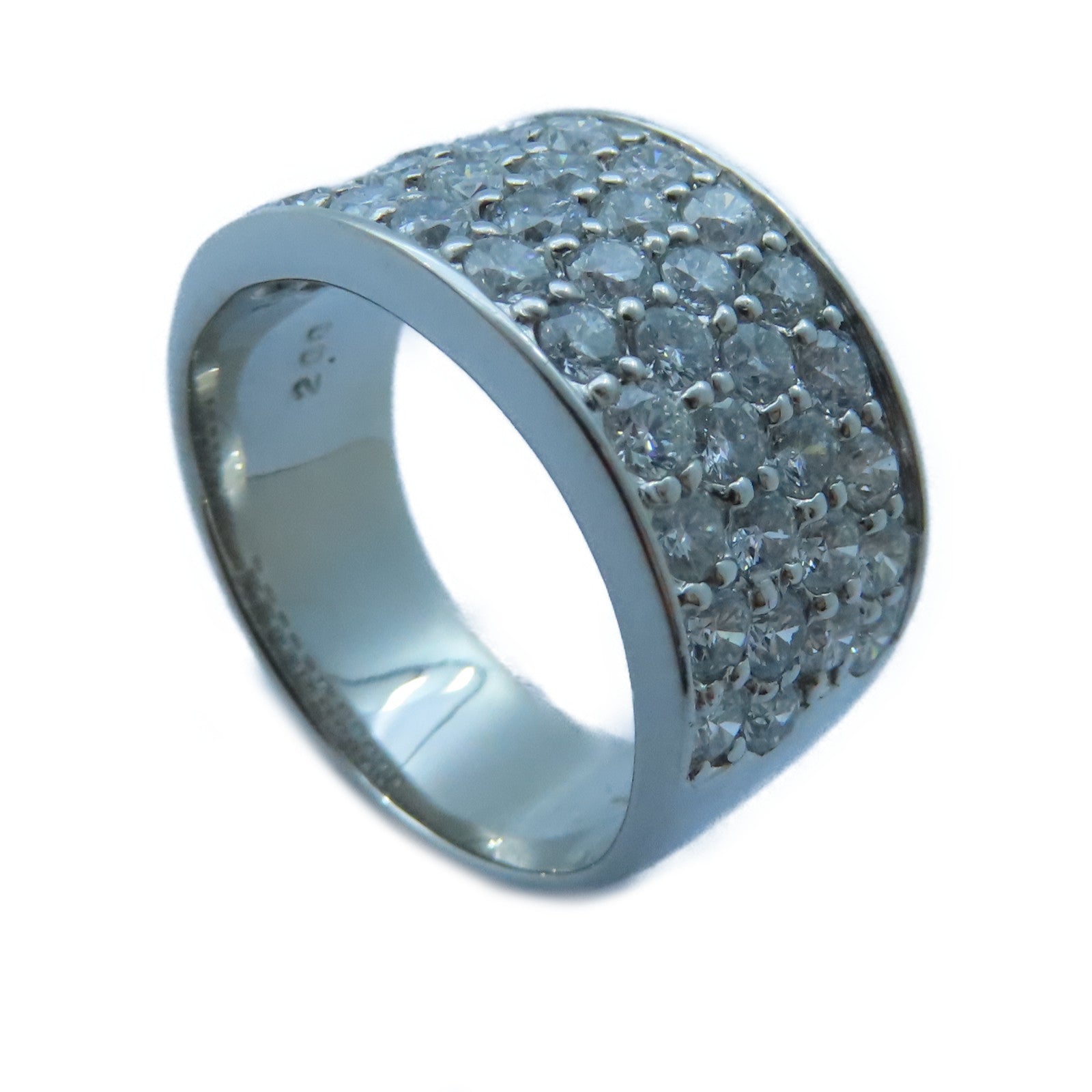 JEWELRY PT900白金Diamond Ring 2.00ct鑽石戒指US#6.25