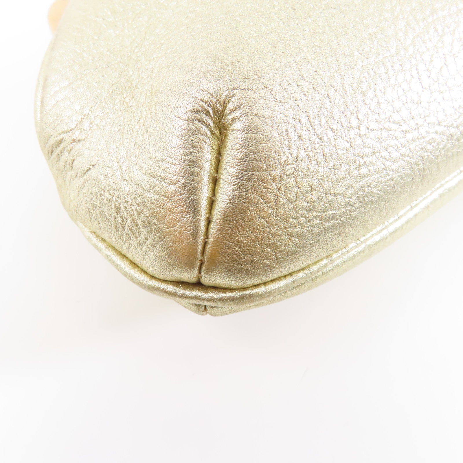 GUCCI 牛皮皮革Clutch Bag金扣手拿包金色/綠色
