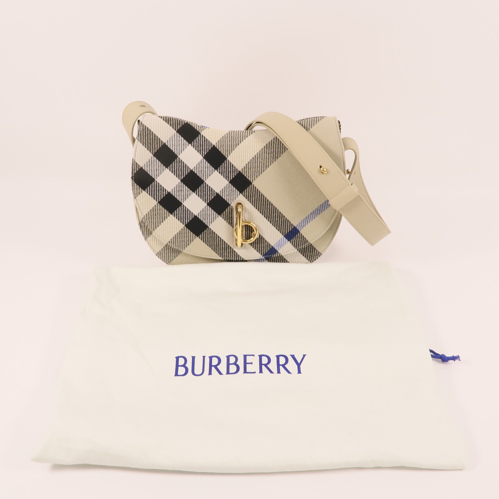 BURBERRY 帆布Shoulder Bag金扣肩背袋