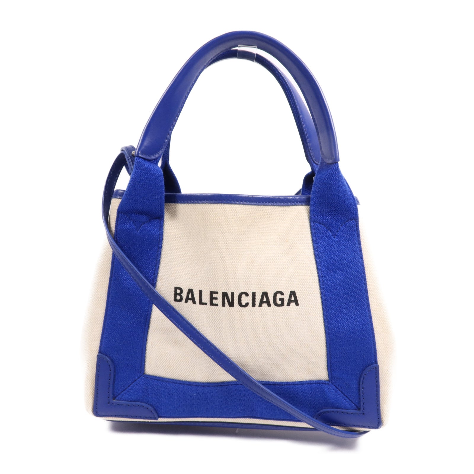 BALENCIAGA 帆布Cabas 2 Way Shoulder銀扣手挽肩背兩用袋