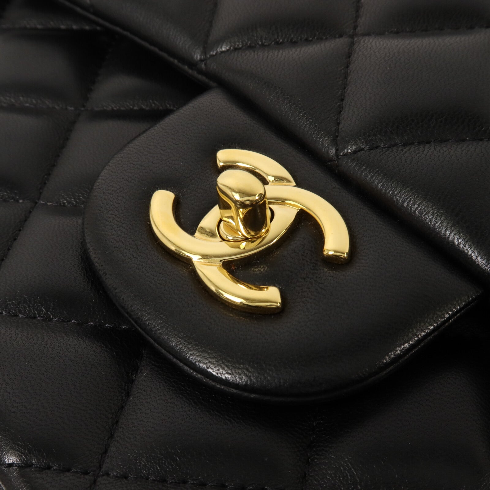 CHANEL 羊皮皮革Large Classic鏈帶肩背袋