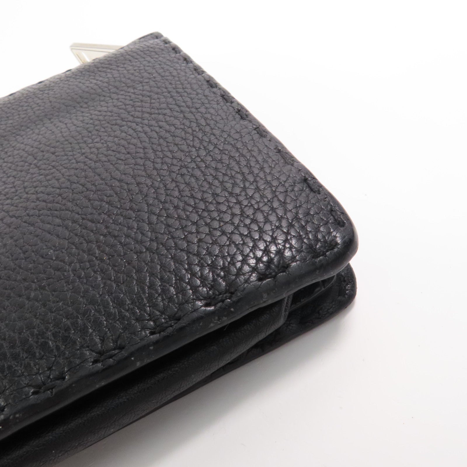 FENDI 牛皮皮革Eye Monster銀扣手拿包