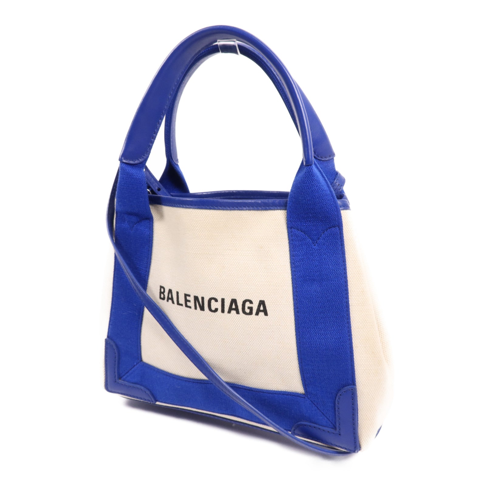 BALENCIAGA 帆布Cabas 2 Way Shoulder銀扣手挽肩背兩用袋
