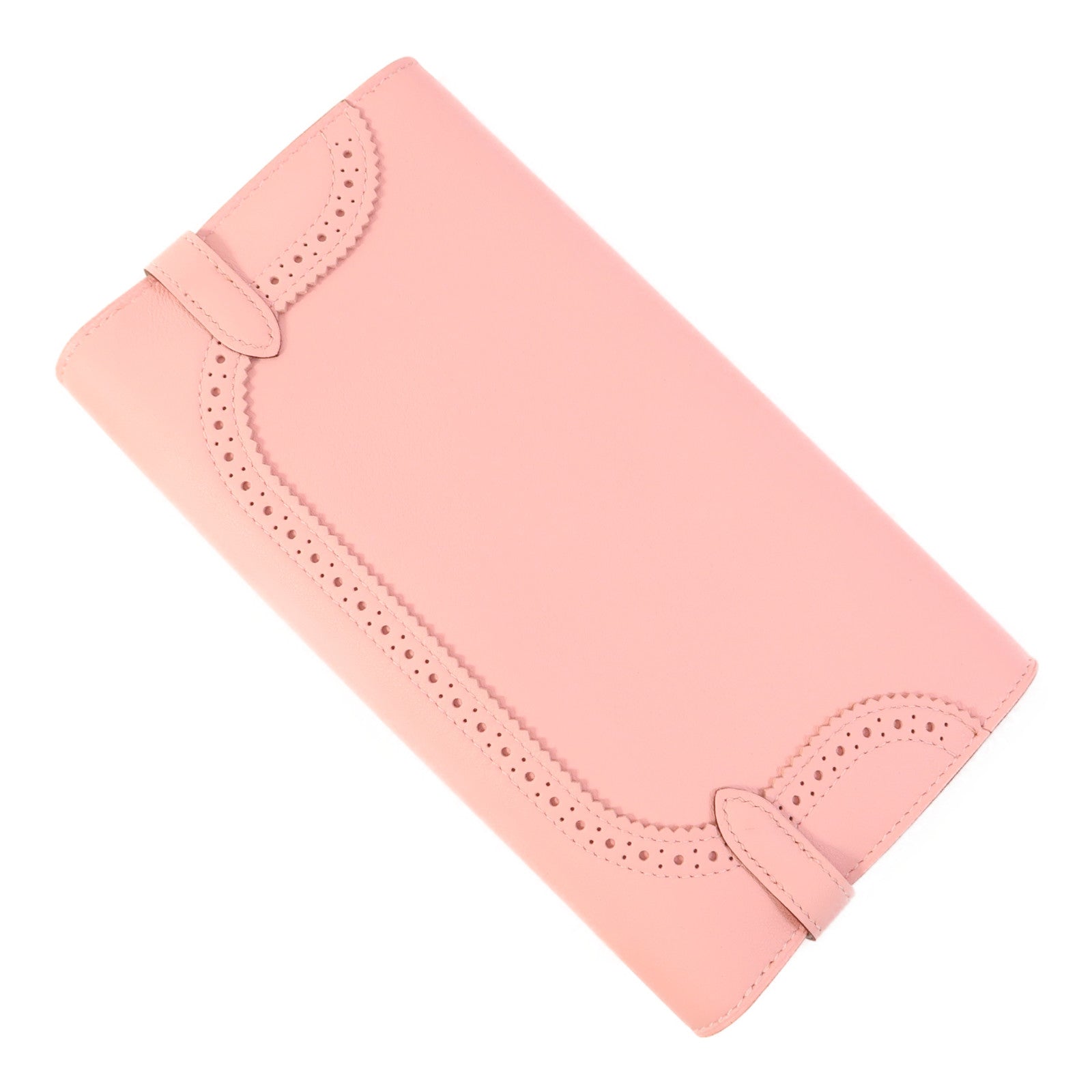 HERMES Swift皮革Gillies Kelly Long Wallet銀扣長錢包Rose Sakura