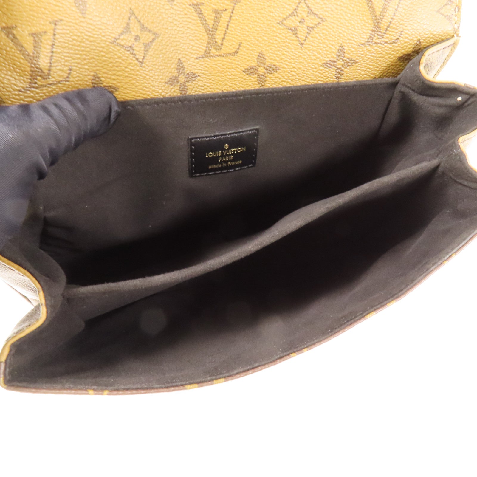 LOUIS VUITTON Monogram Reverse Pochette Metis金扣手挽肩背兩用袋