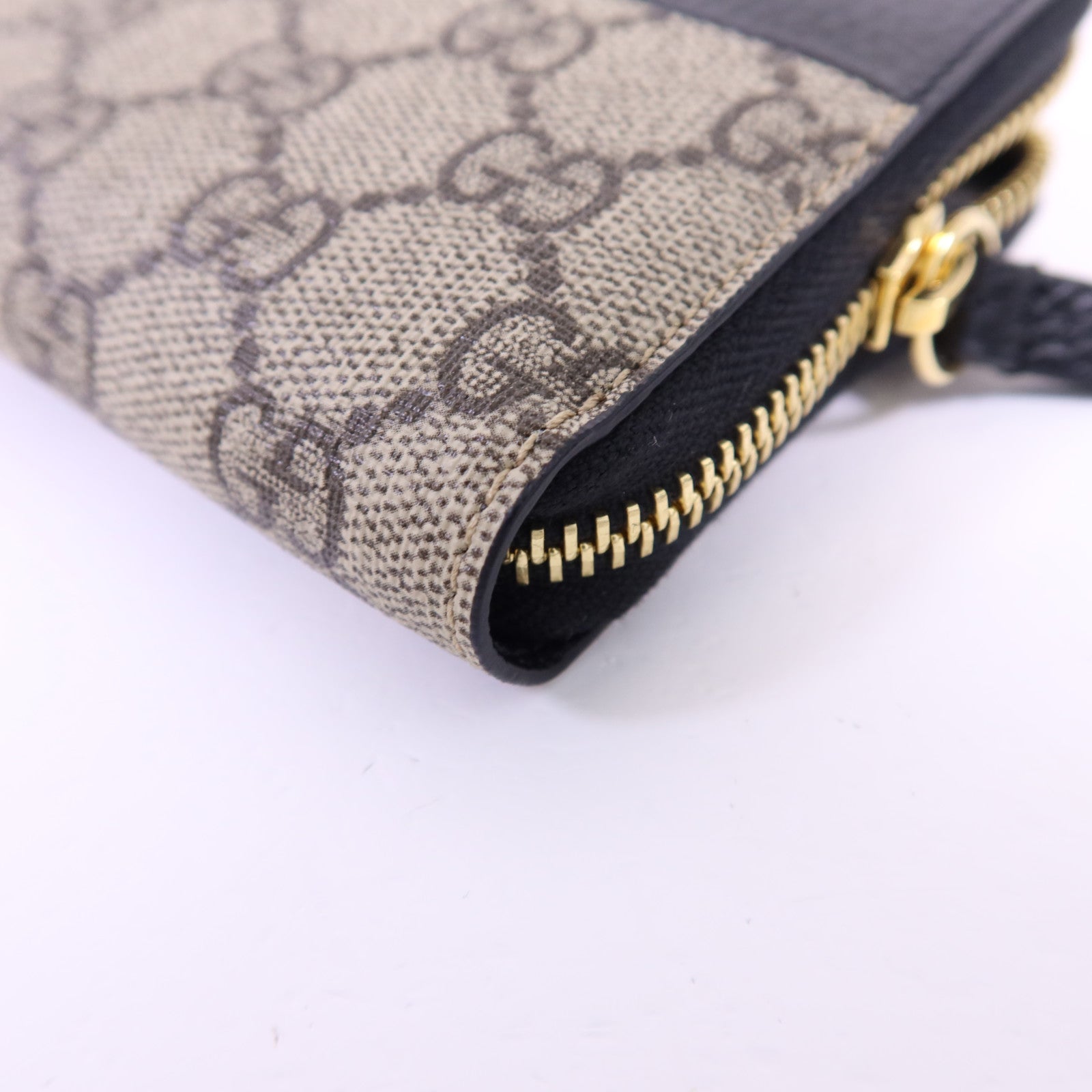 GUCCI 塗層帆布/牛皮皮革GG Marmont Long Wallet金扣長錢包