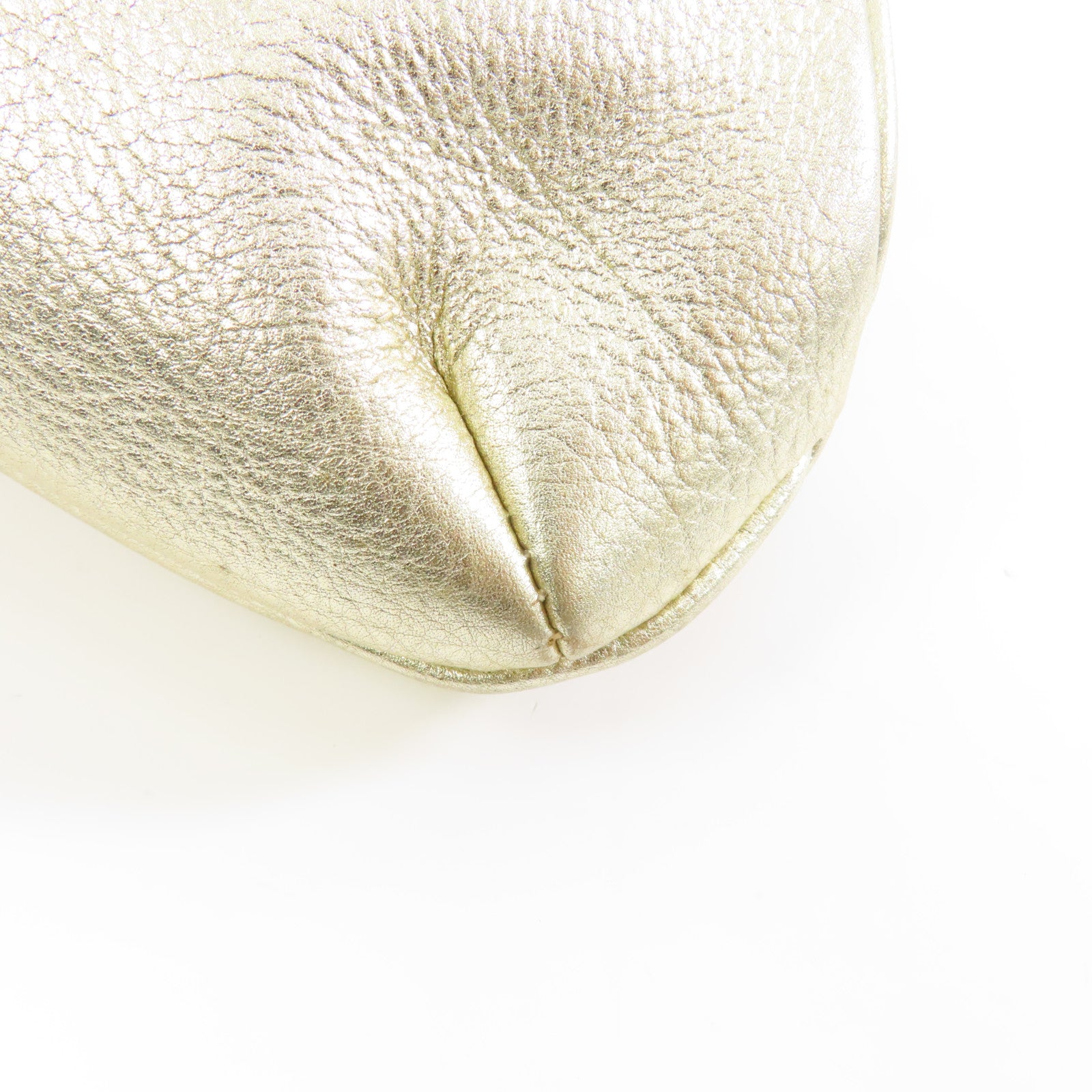 GUCCI 牛皮皮革Clutch Bag金扣手拿包金色/綠色