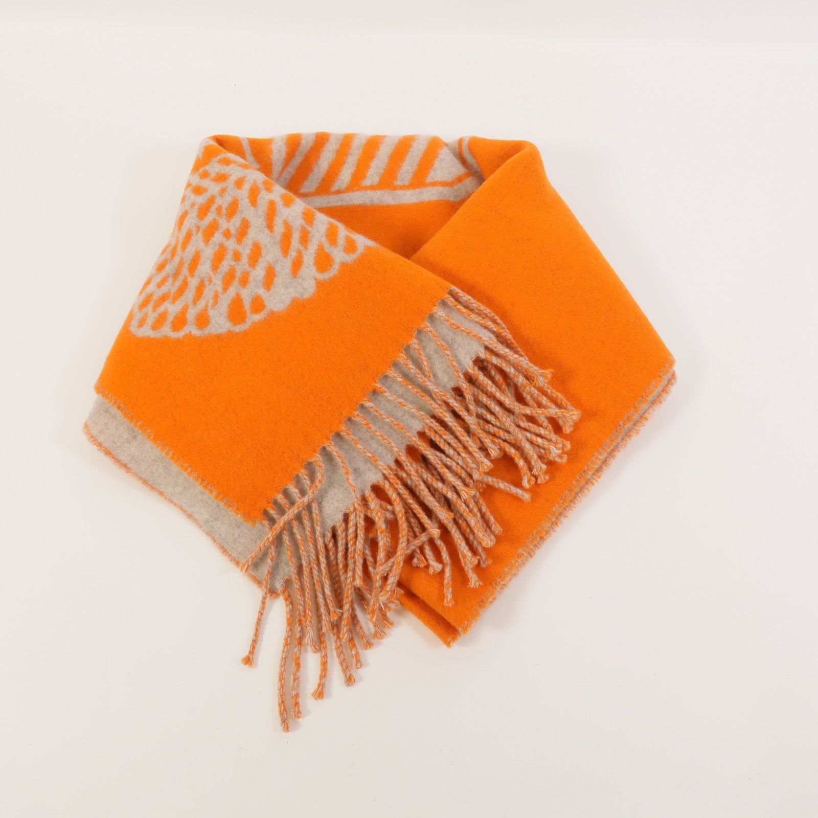 HERMES 羊絨Casaque Double Epaulette圍巾
