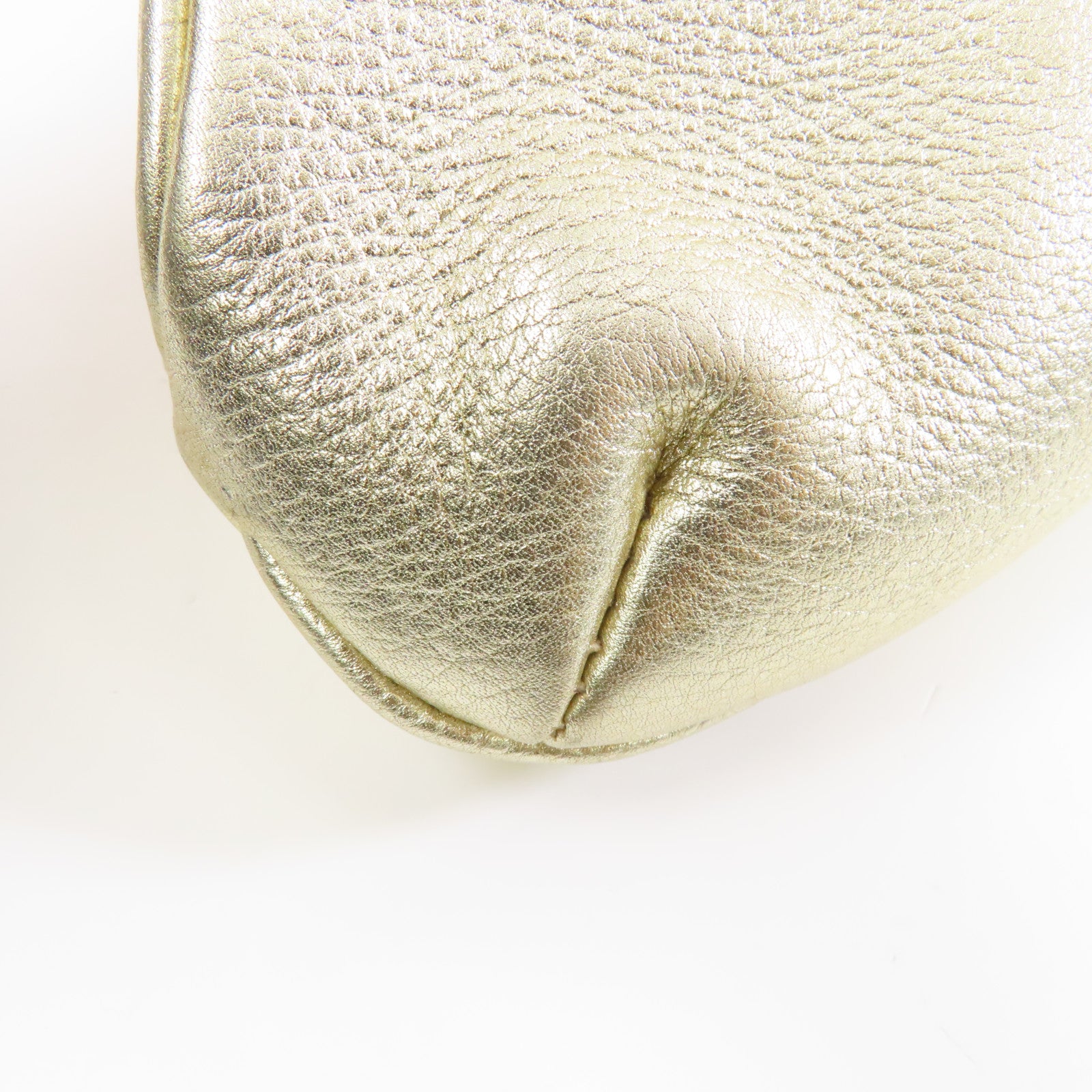 GUCCI 牛皮皮革Clutch Bag金扣手拿包金色/綠色