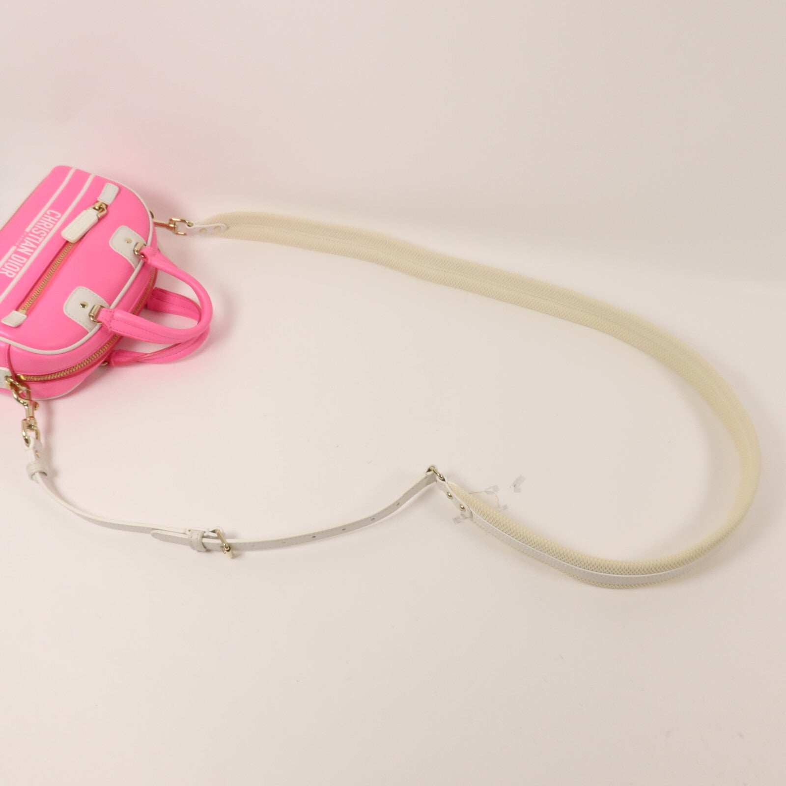 Dior 牛皮皮革/Rubber Micro Vibe Zip Bowling手挽肩背兩用袋