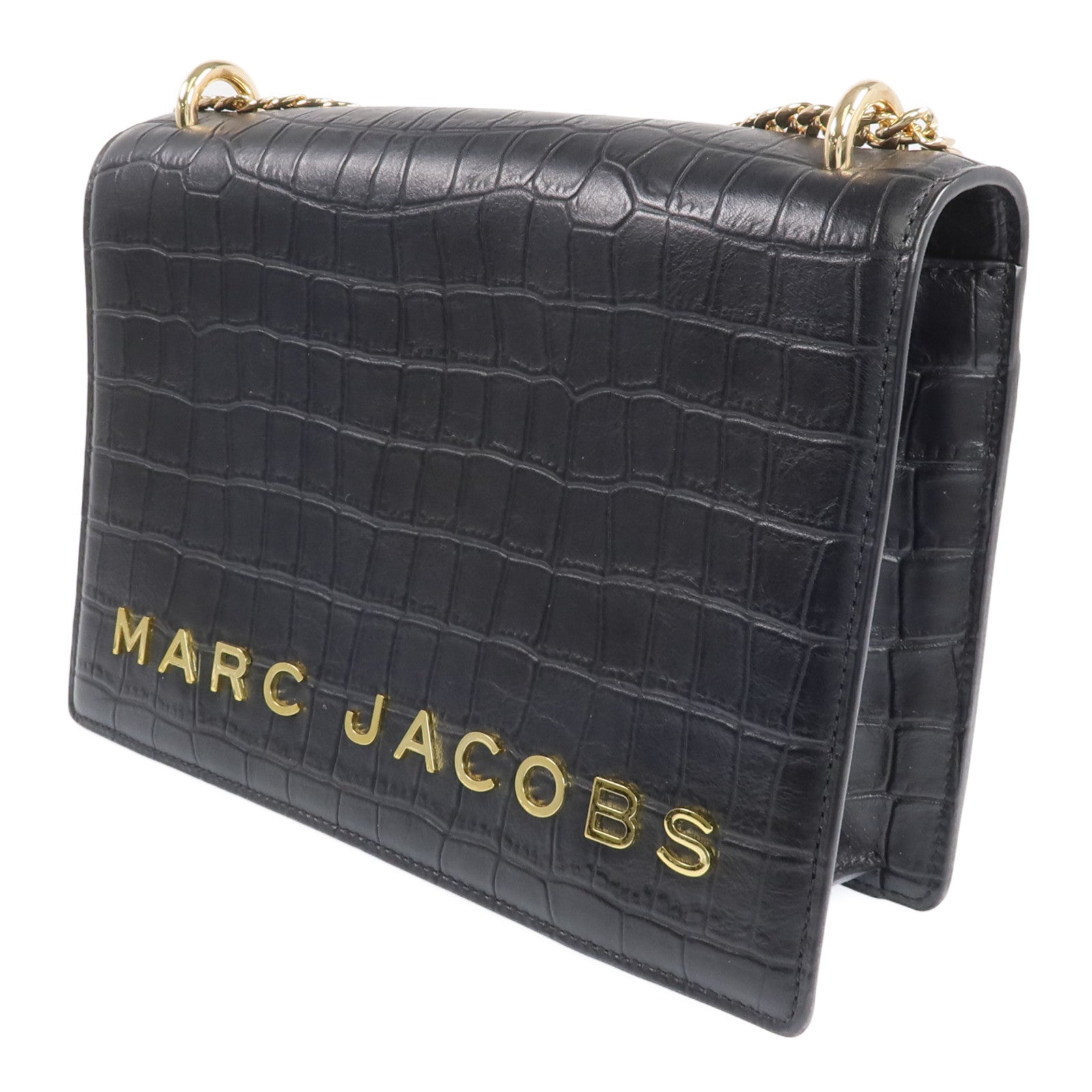 MARC BY MARC JACOBS 牛皮皮革Chain Shoulder Bag金扣鏈帶肩背袋