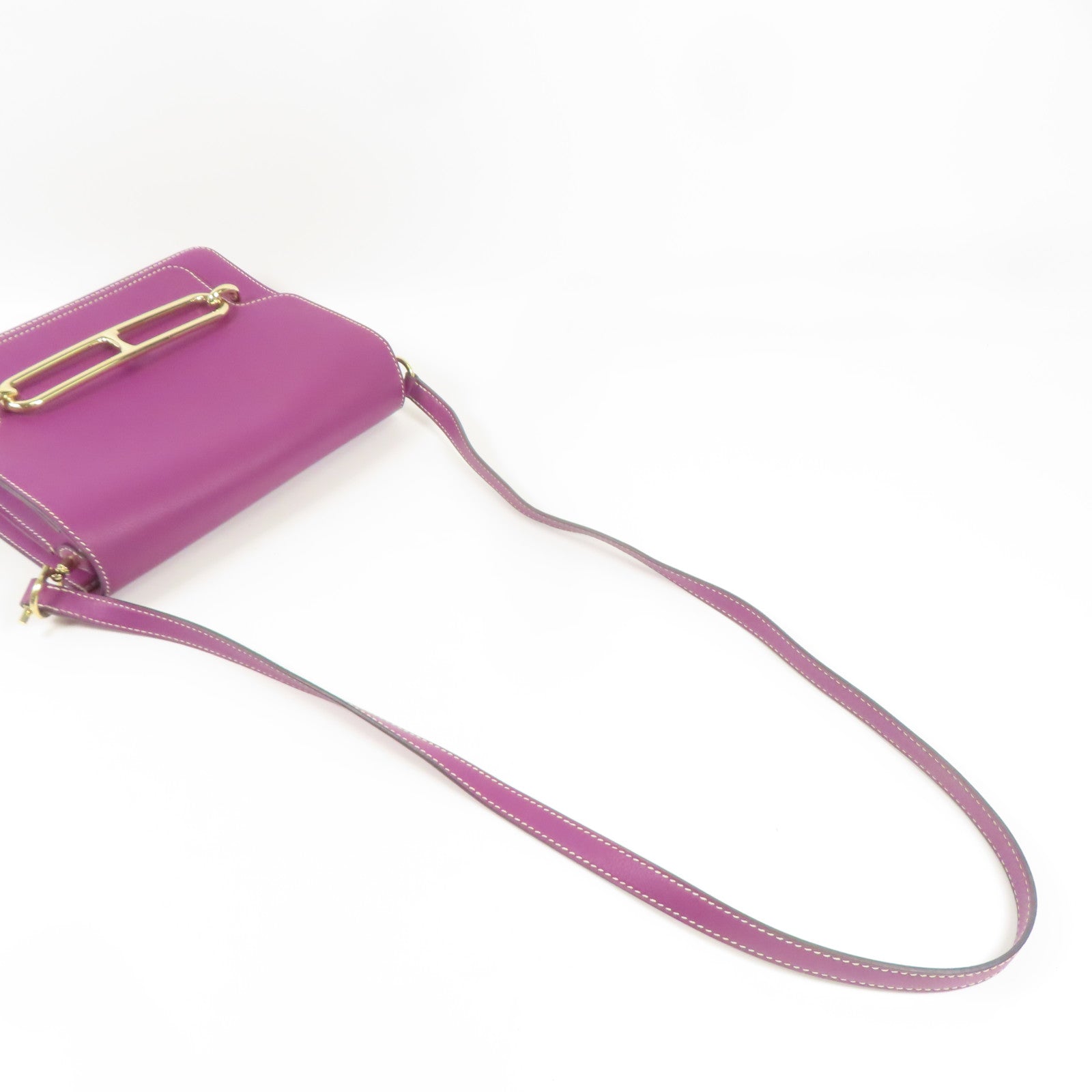 HERMES Evercolor皮革Roulis 23金扣肩背袋Anemone