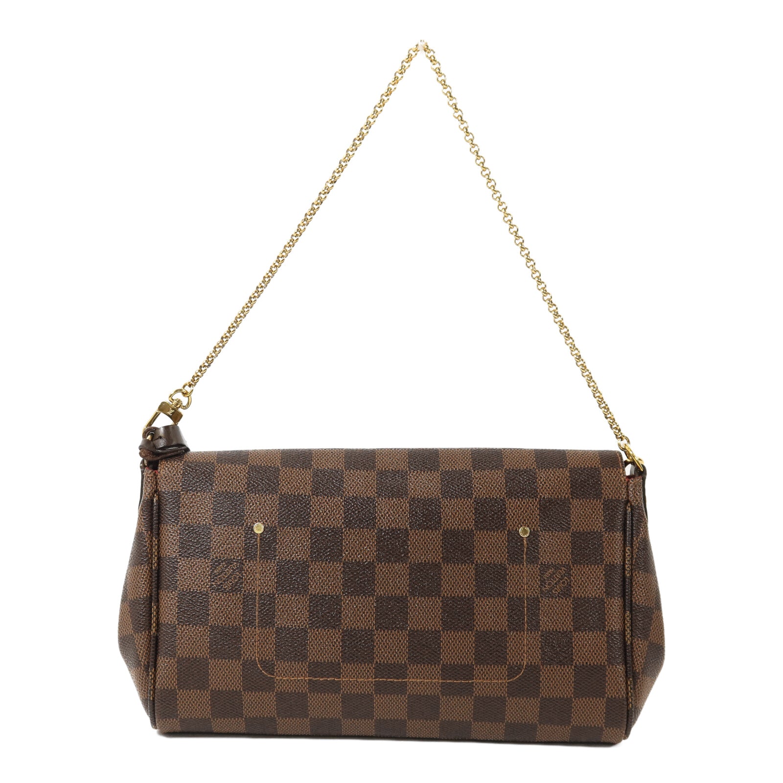 LOUIS VUITTON Damier Favorite MM金扣手挽肩背兩用袋