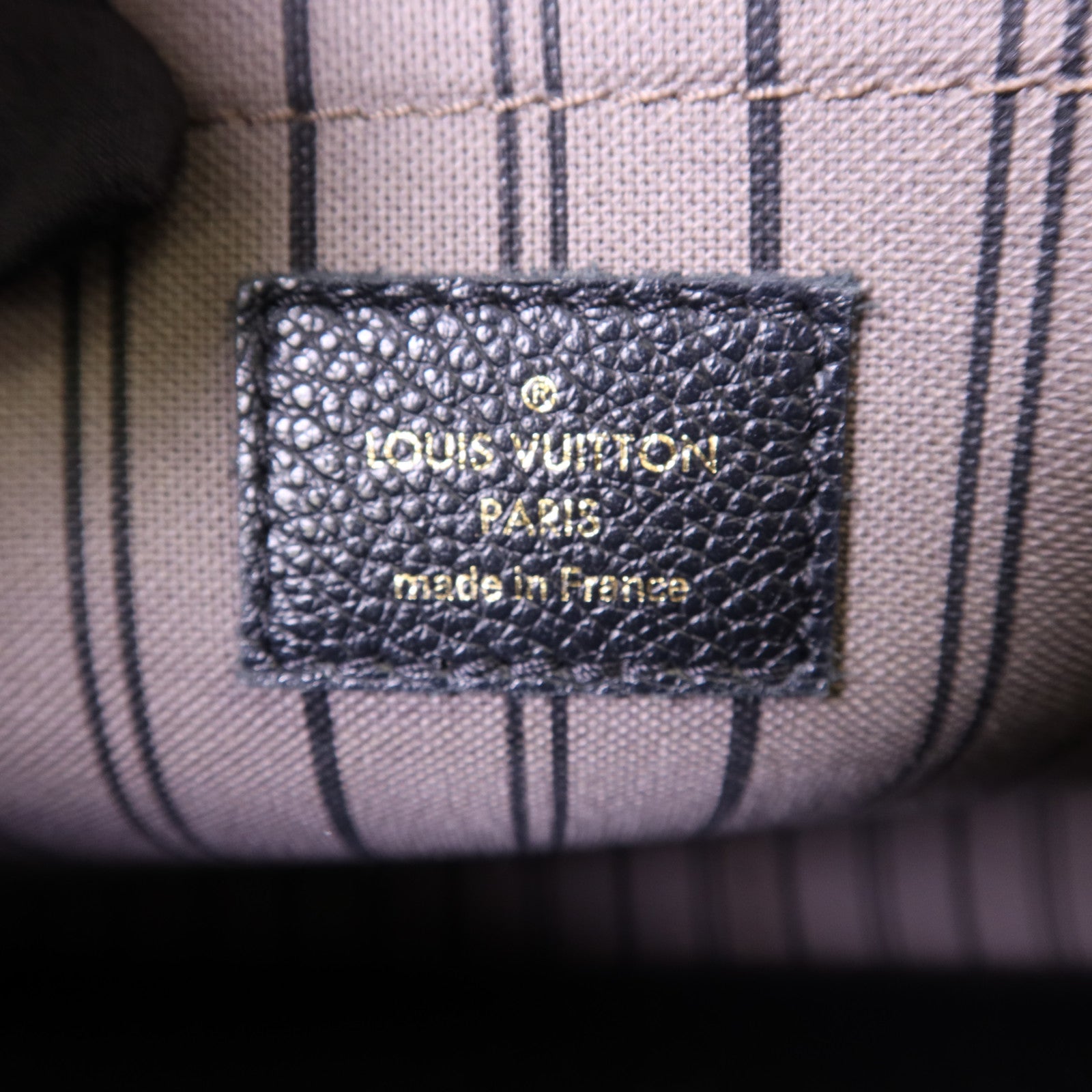 LOUIS VUITTON Monogram Empreinte Montaigne MM金扣手挽肩背兩用袋