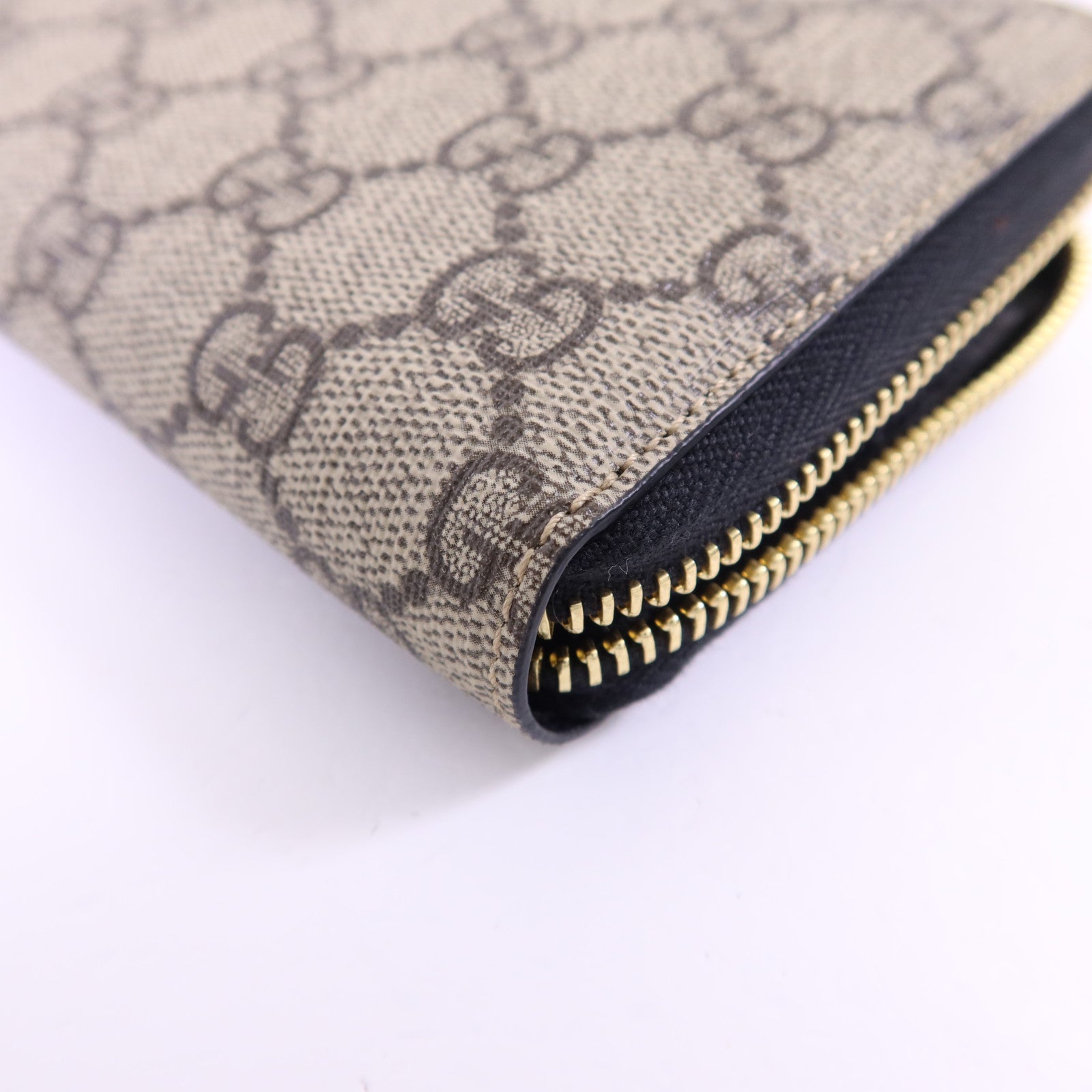 GUCCI 塗層帆布/牛皮皮革GG Marmont Long Wallet金扣長錢包