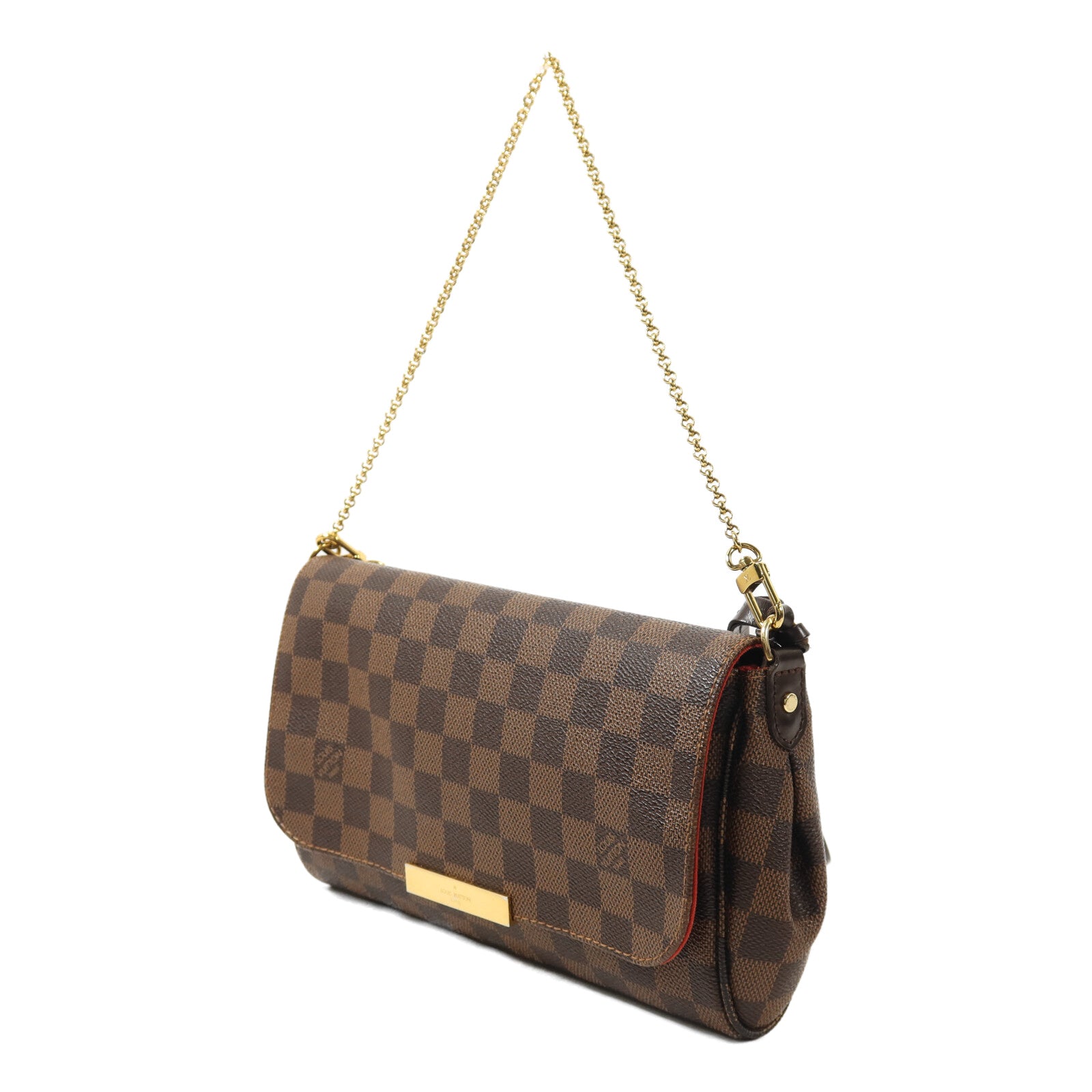 LOUIS VUITTON Damier Favorite MM金扣手挽肩背兩用袋
