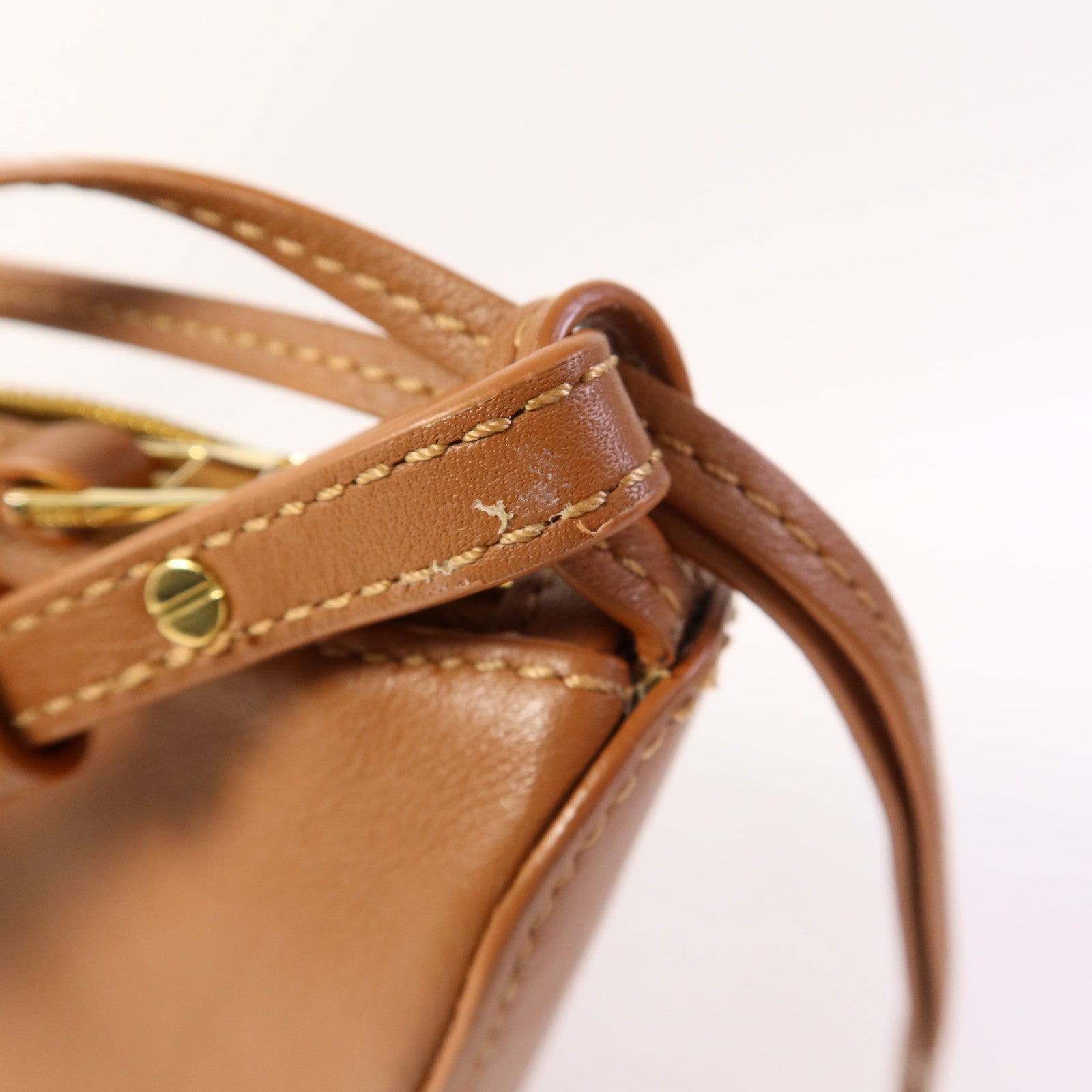 LOEWE 牛皮皮革Mini Hammock Hobo金扣手挽肩背兩用袋