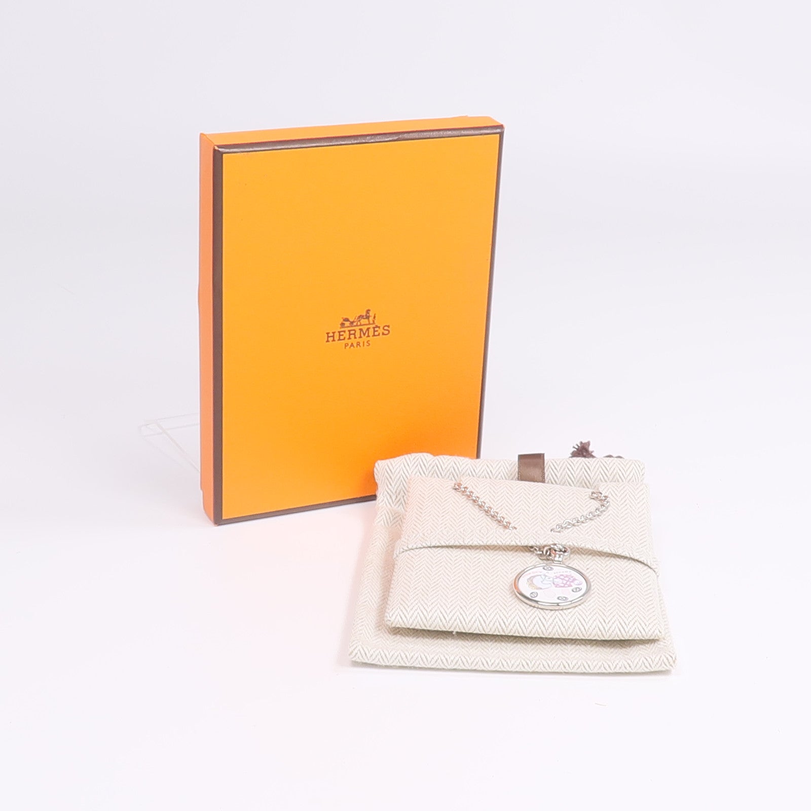 HERMES 金屬/琺瑯Medaille Funny Ice Cream Necklace項鍊