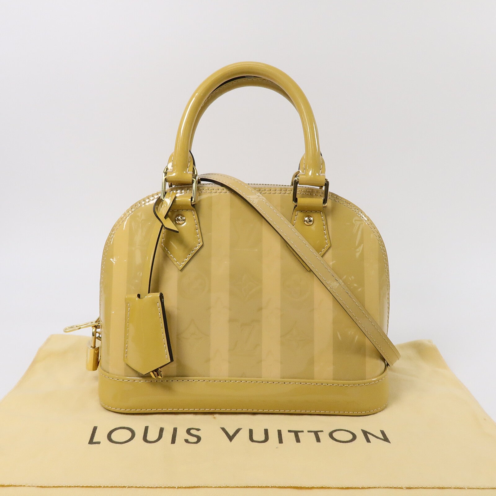LOUIS VUITTON Monogram Vernis Alma BB手挽肩背兩用袋
