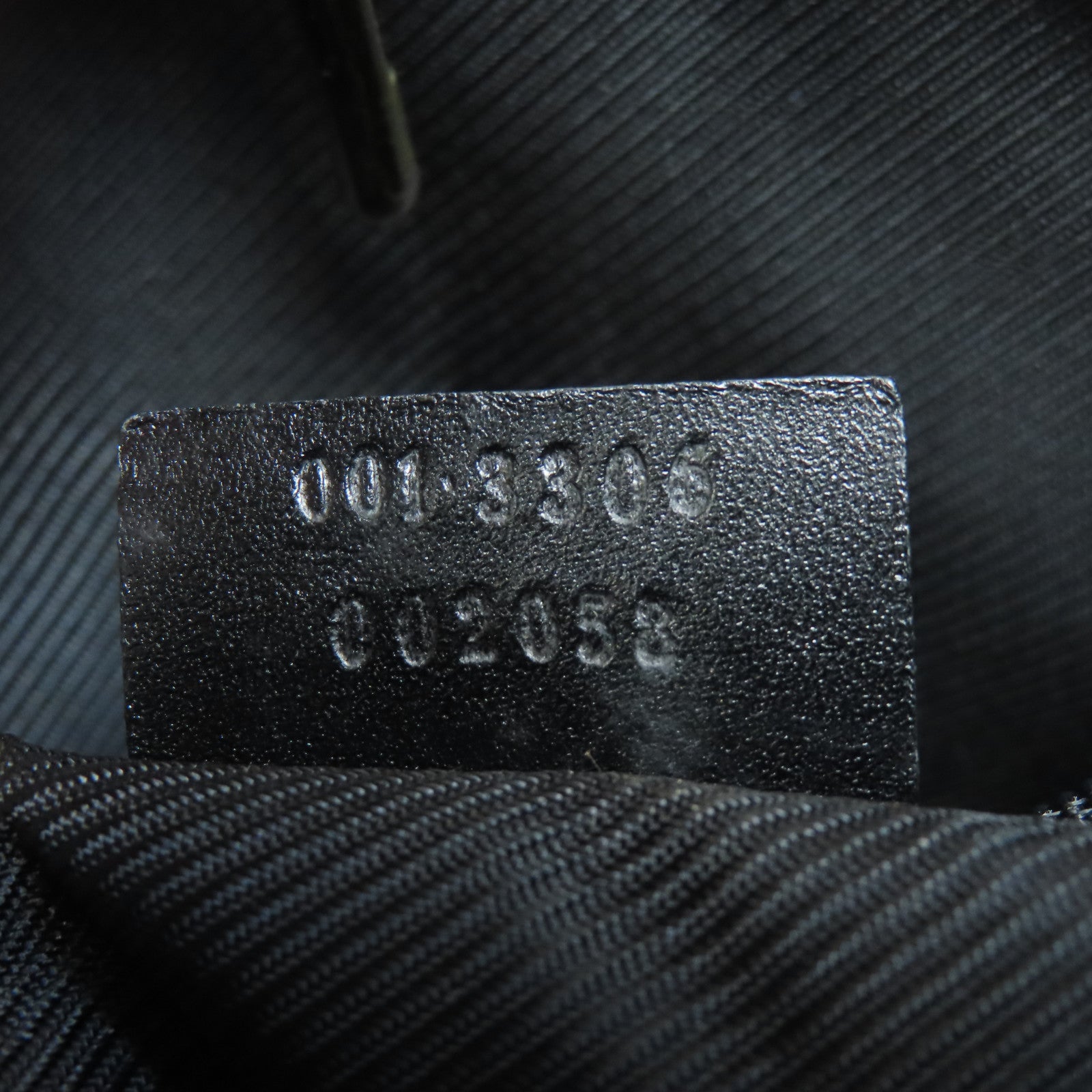 GUCCI 帆布Jackie銀扣手挽袋黑色