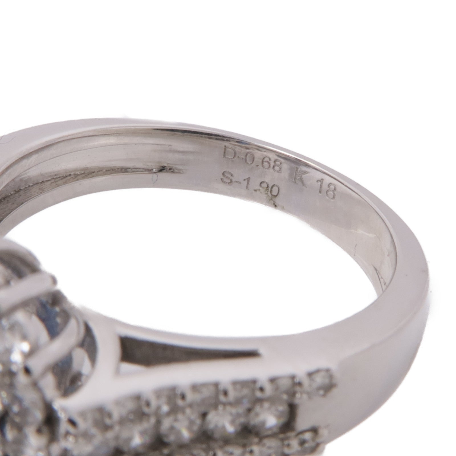 JEWELRY【激減優惠】 18K白金Sapphire/Diamond Ring藍寶石/鑽石戒指US#6.75