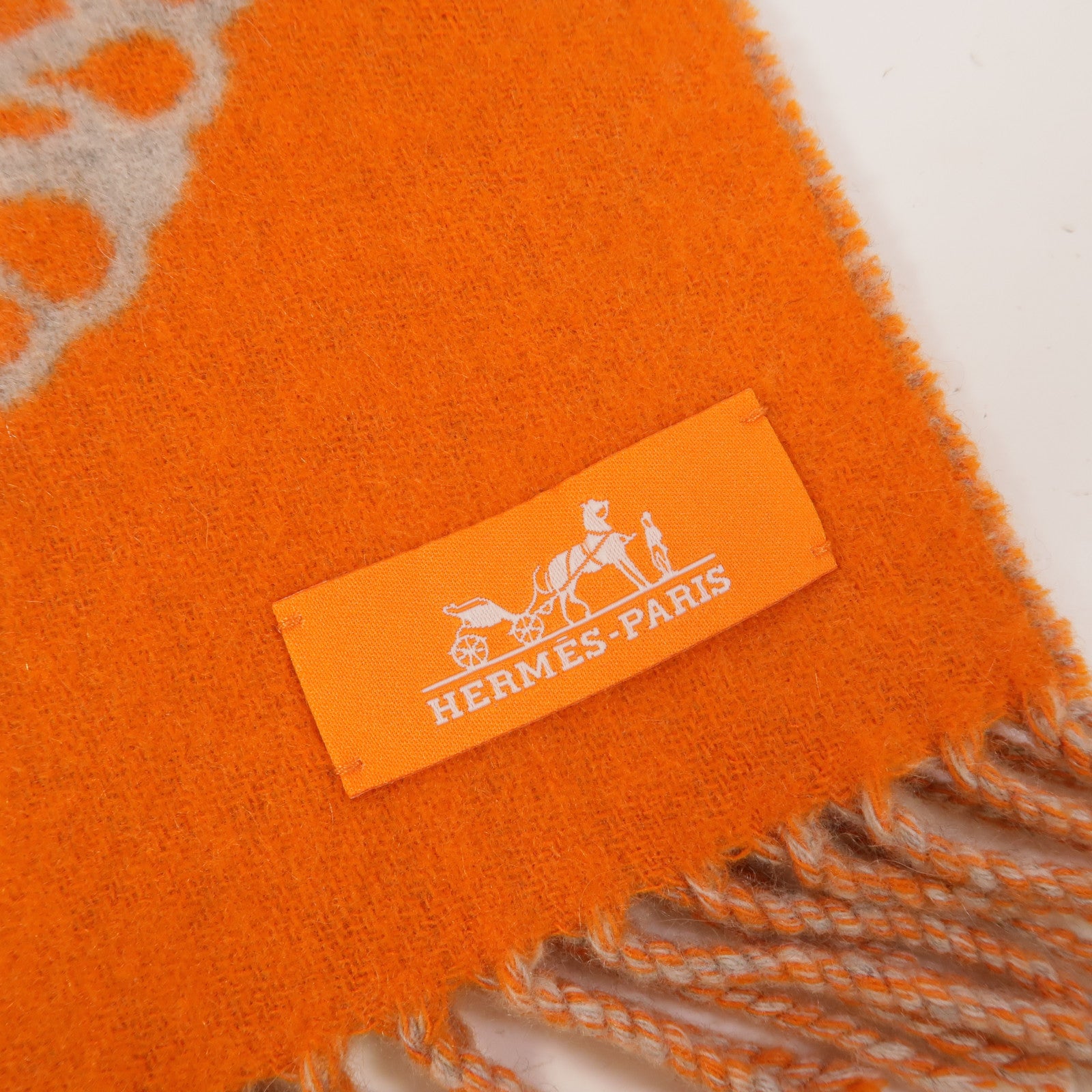 HERMES 羊絨Casaque Double Epaulette圍巾