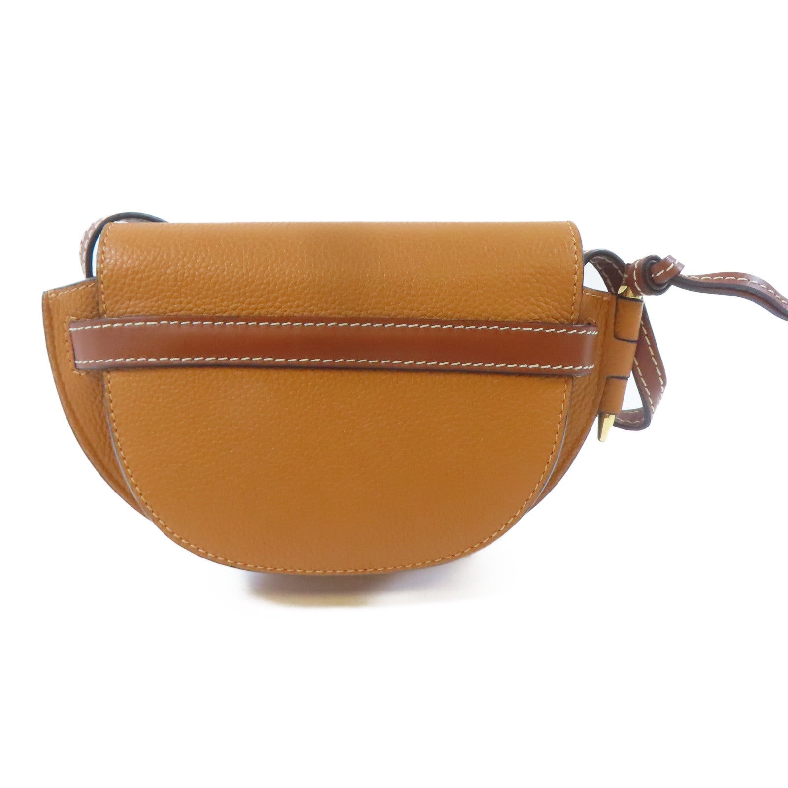 LOEWE 【激減優惠】牛皮皮革Mini Gate金扣肩背袋啡色