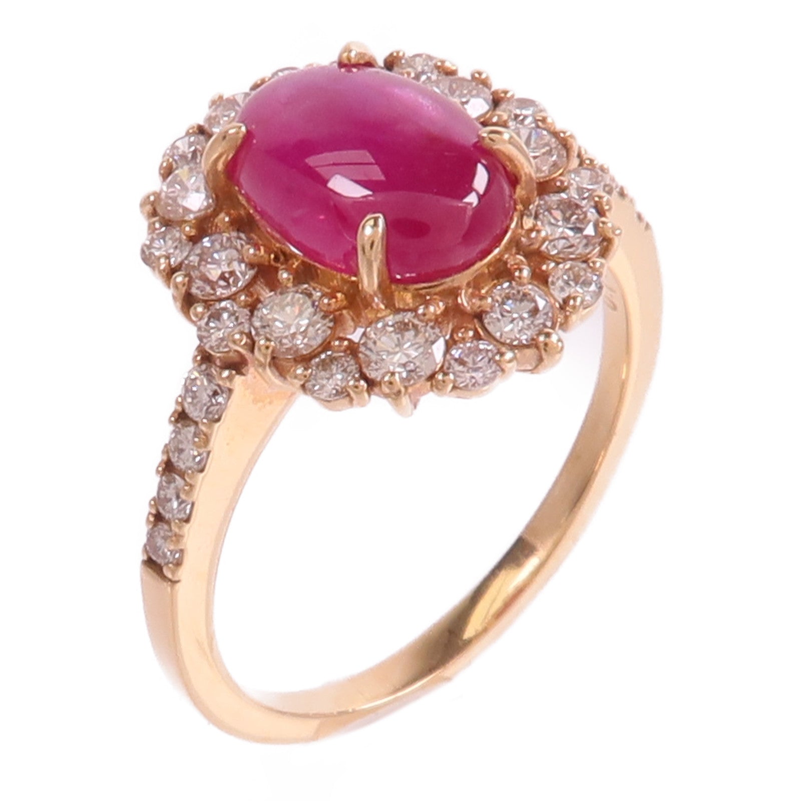JEWELRY 18K玫瑰金Ruby Diamond Ring紅寶石/鑽石戒指