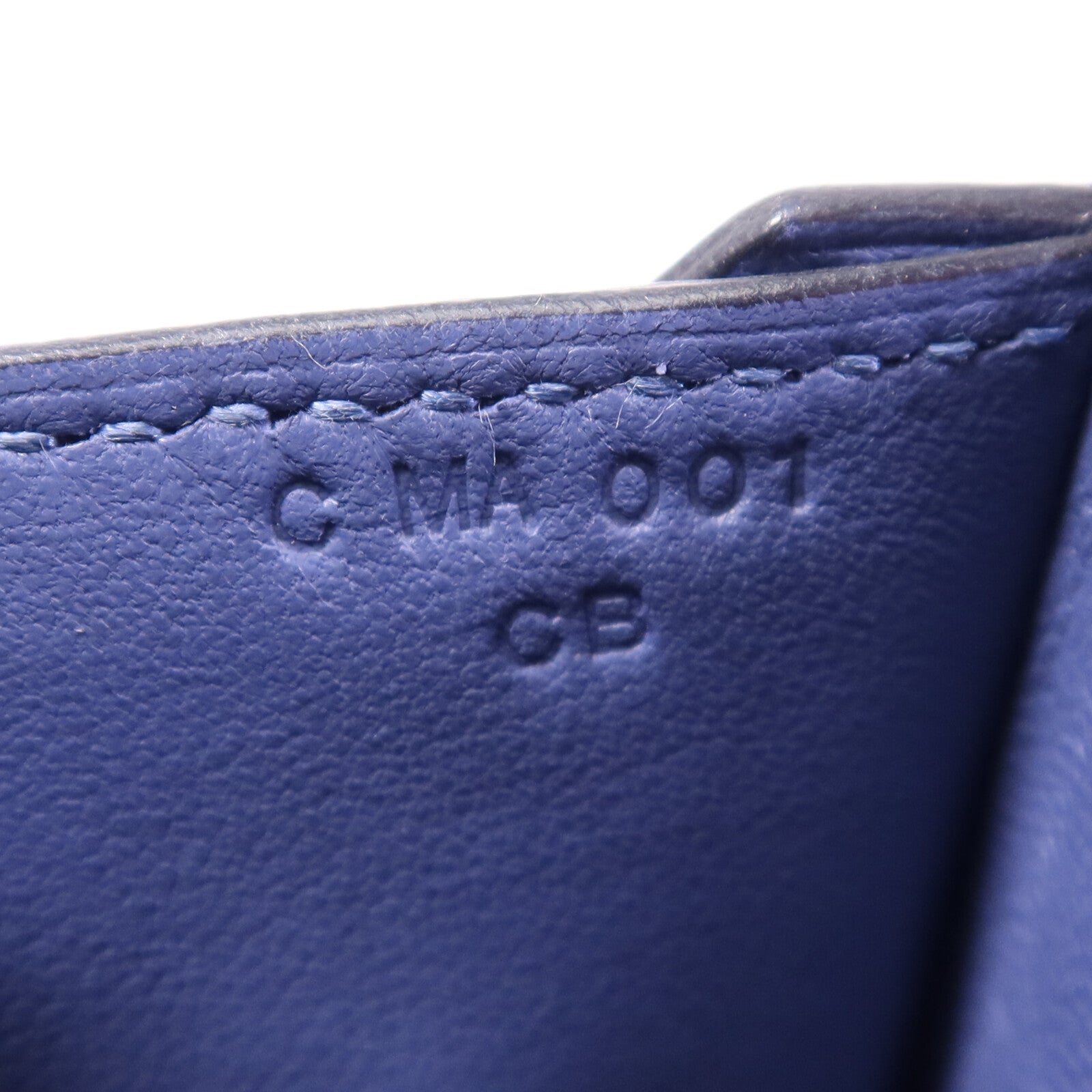 HERMES Chevre皮革Verrou Mini銀扣鏈帶肩背袋Bleu Brighton