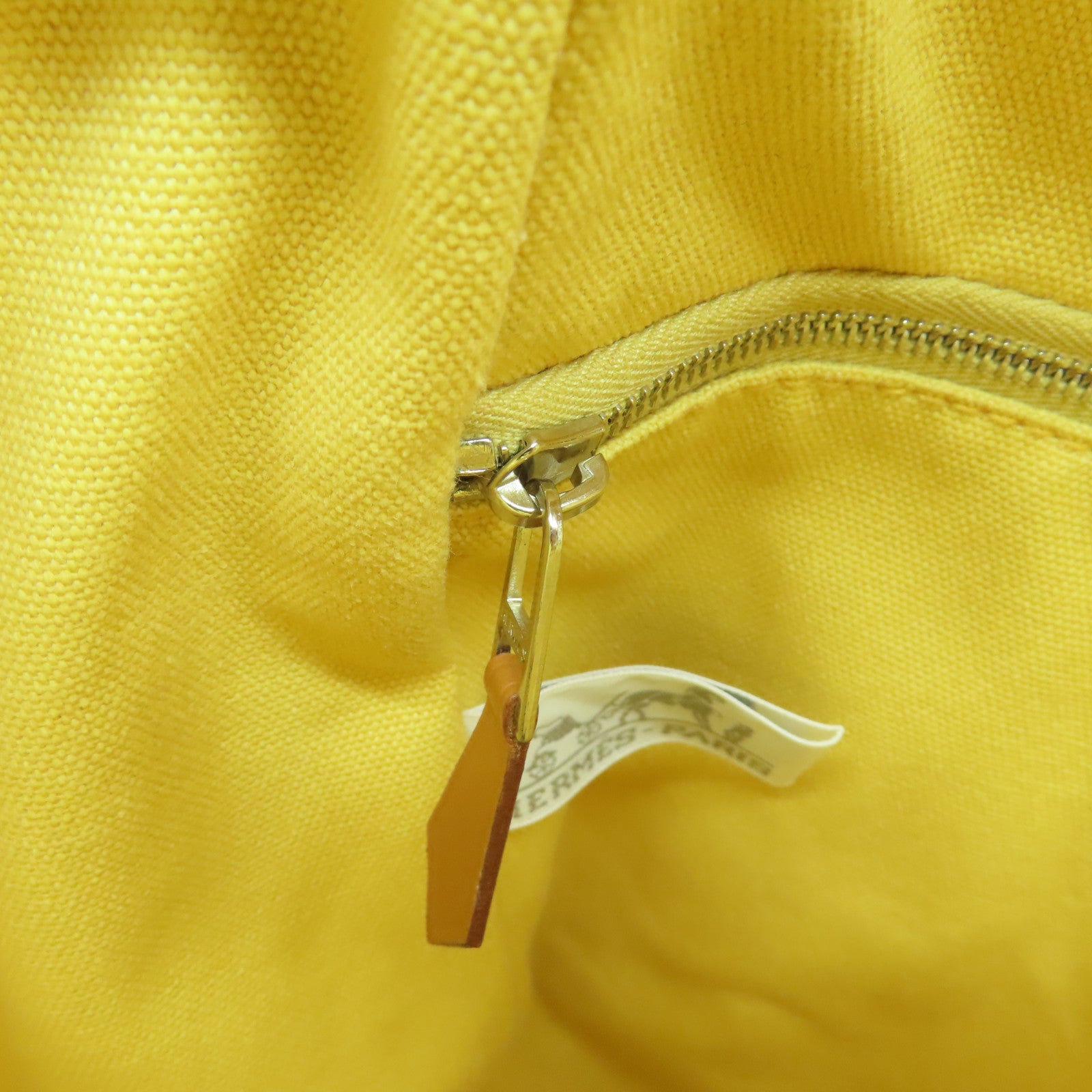 HERMES 布料Shoulder Bag银扣肩背袋米色