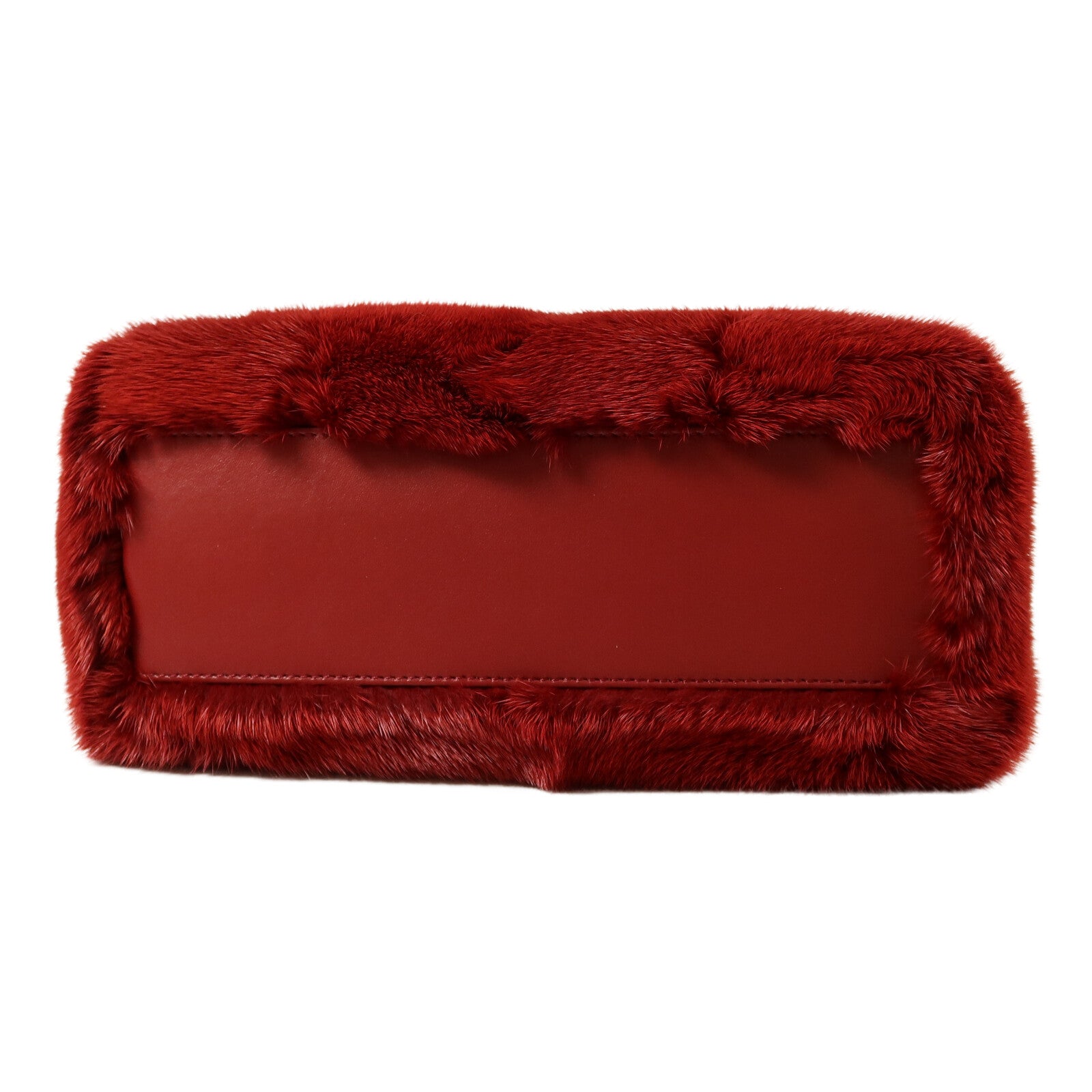 FENDI Mink/牛皮皮革Mini Peekaboo手挽肩背兩用袋