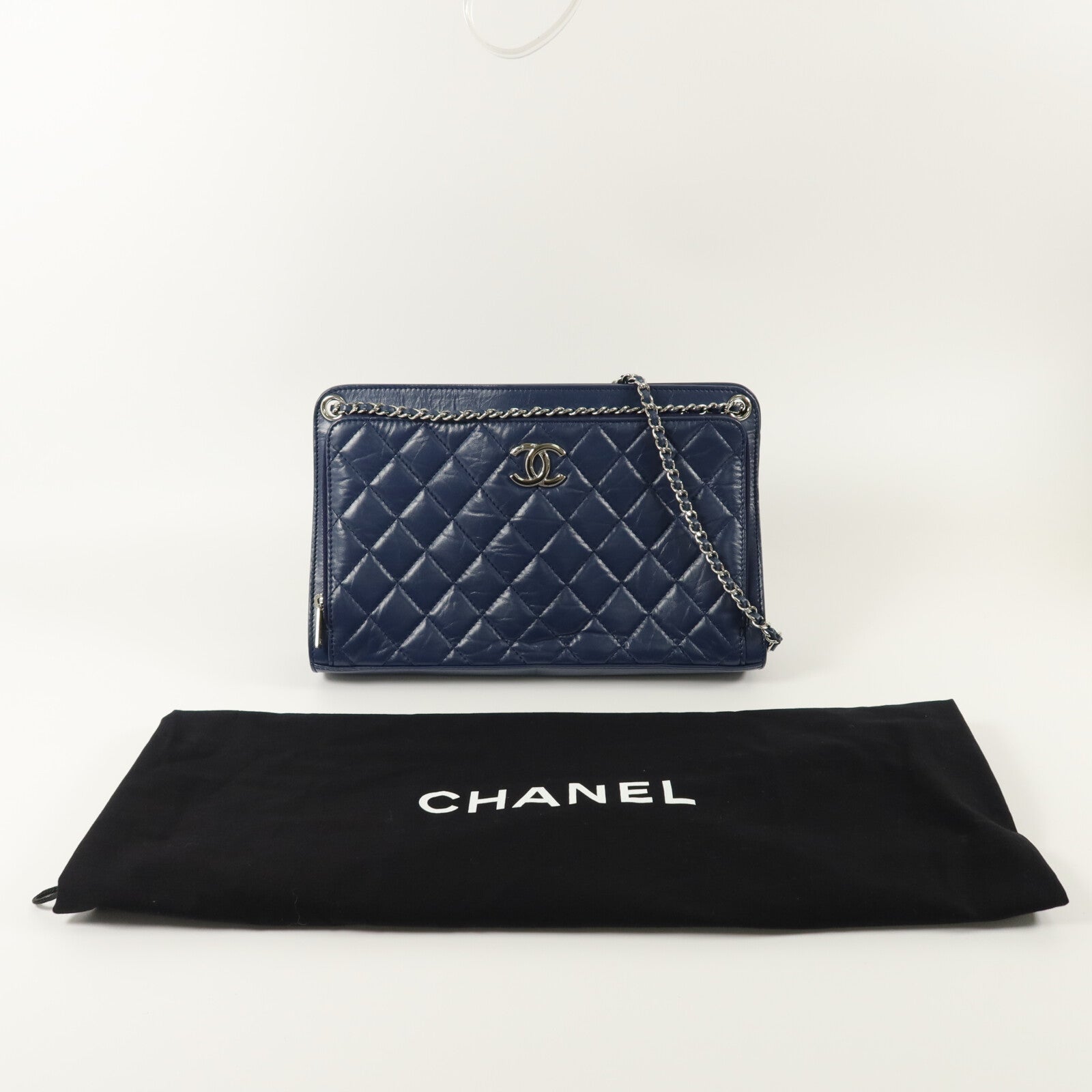 CHANEL 牛皮皮革Chain Shoulder Bag鏈帶肩背袋