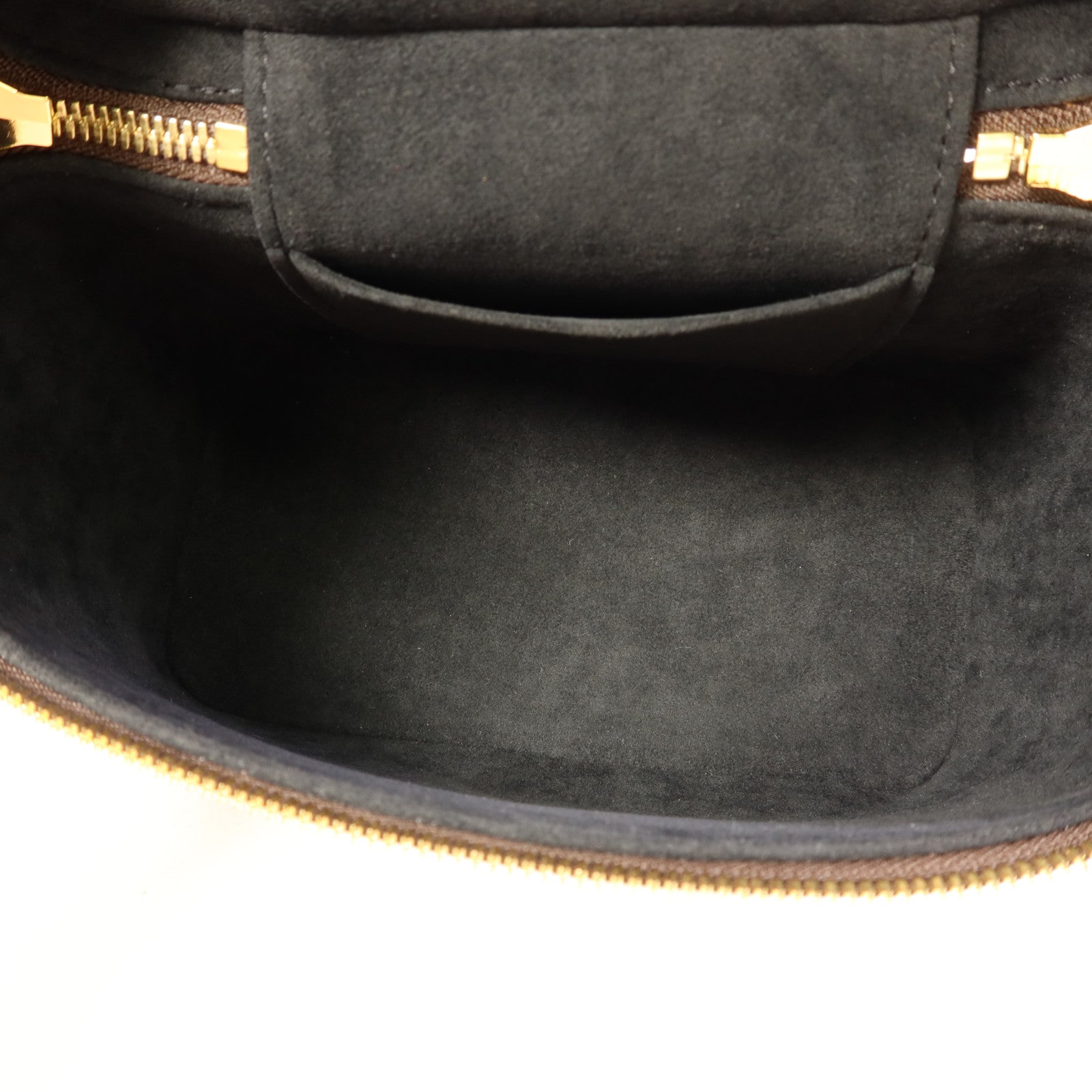 LOUIS VUITTON Monogram Reverse Vanity PM金扣手挽肩背兩用袋棕色