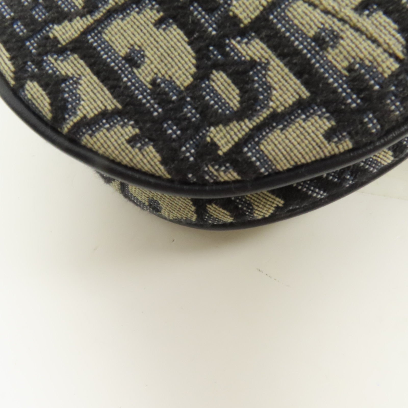 Dior 帆布Mini Saddle金扣手挽袋