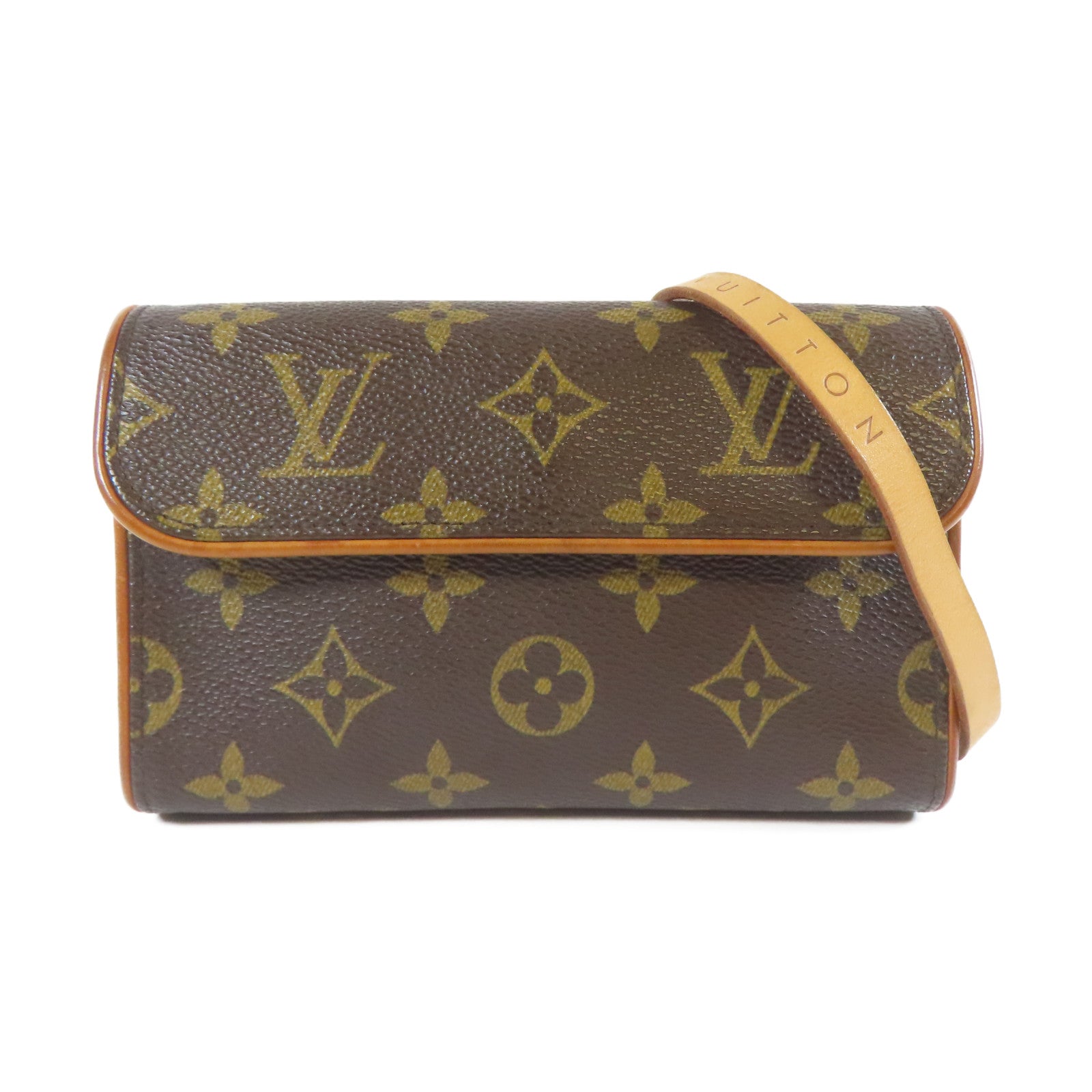LOUIS VUITTON Monogram Pochette Florentine金扣腰包啡色