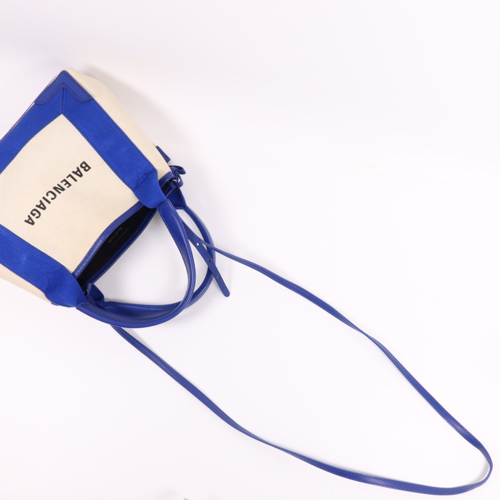 BALENCIAGA 帆布Cabas 2 Way Shoulder銀扣手挽肩背兩用袋