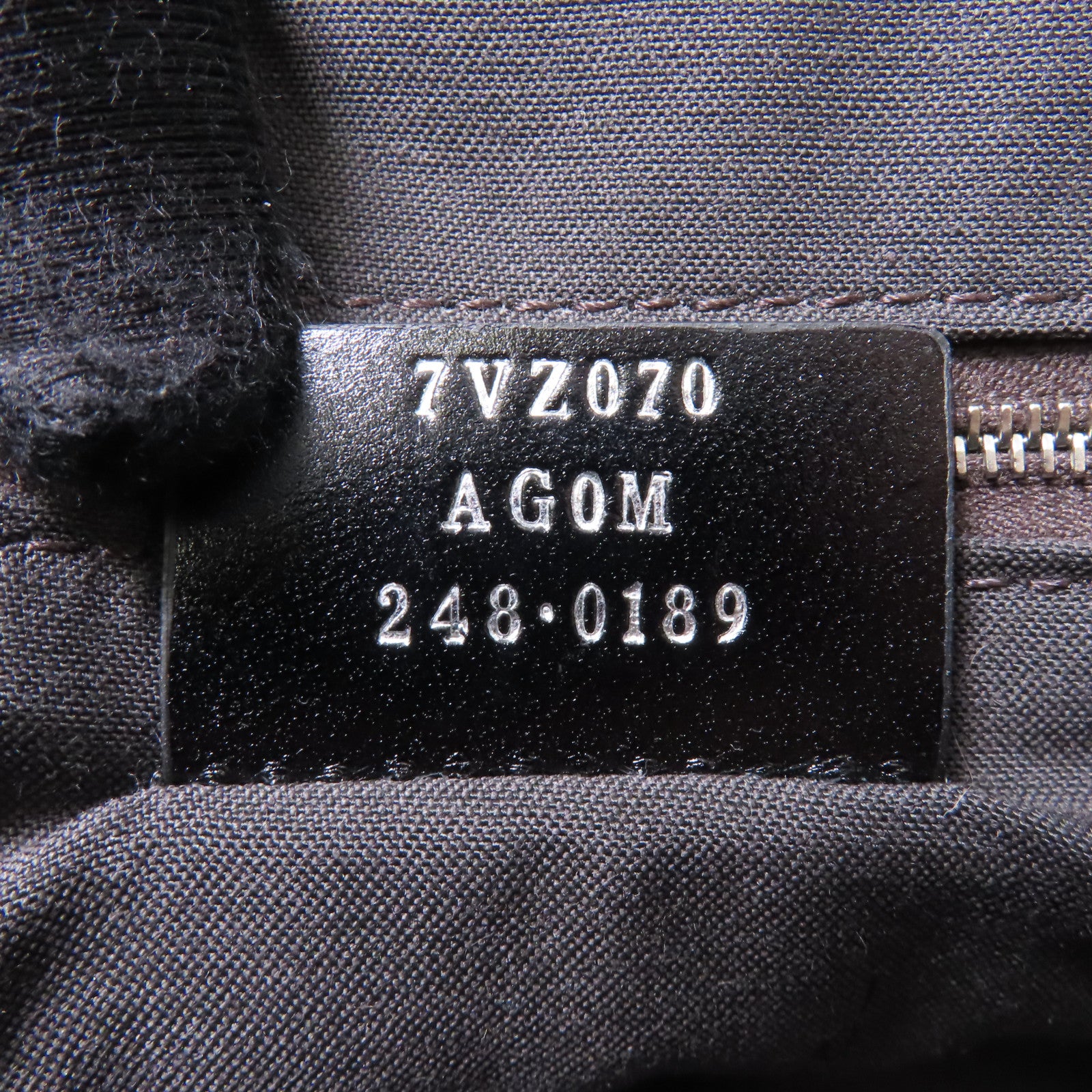 FENDI 帆布Backpack銀扣背包藍色