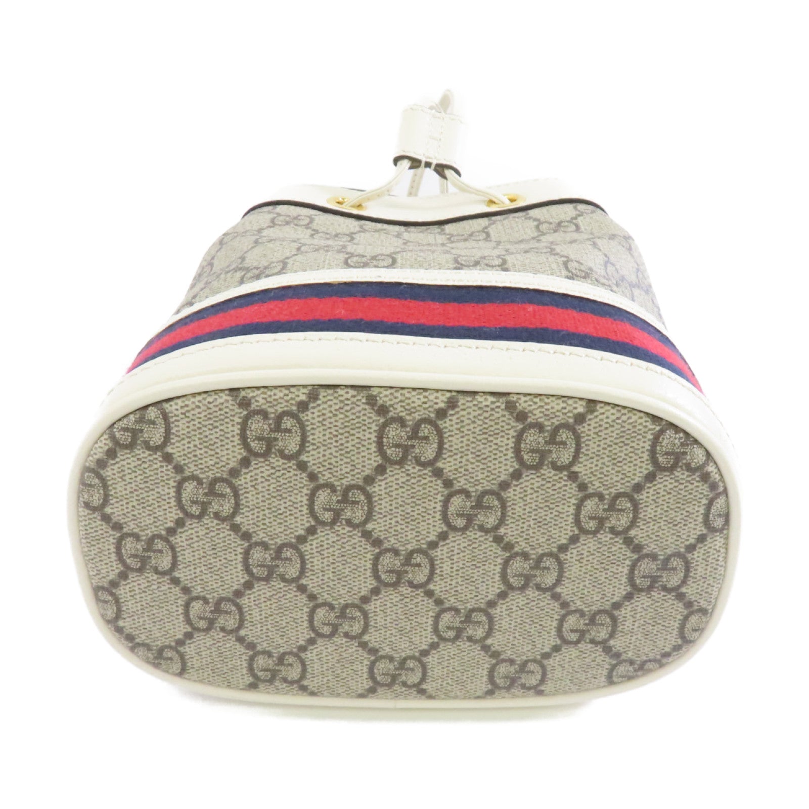 GUCCI 塗層帆布Ophidia GG Mini Bucket金扣肩背袋米色