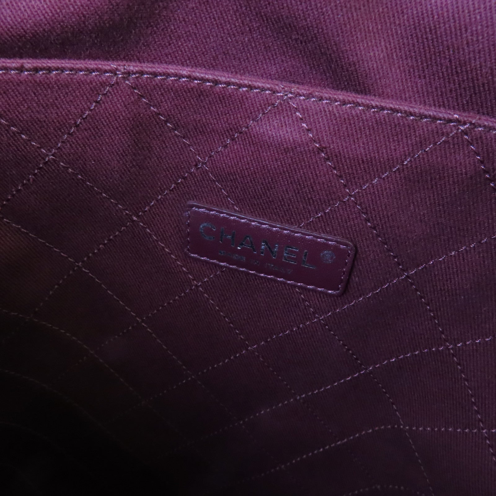 CHANEL 帆布Tote Bag肩背袋白色/黑色