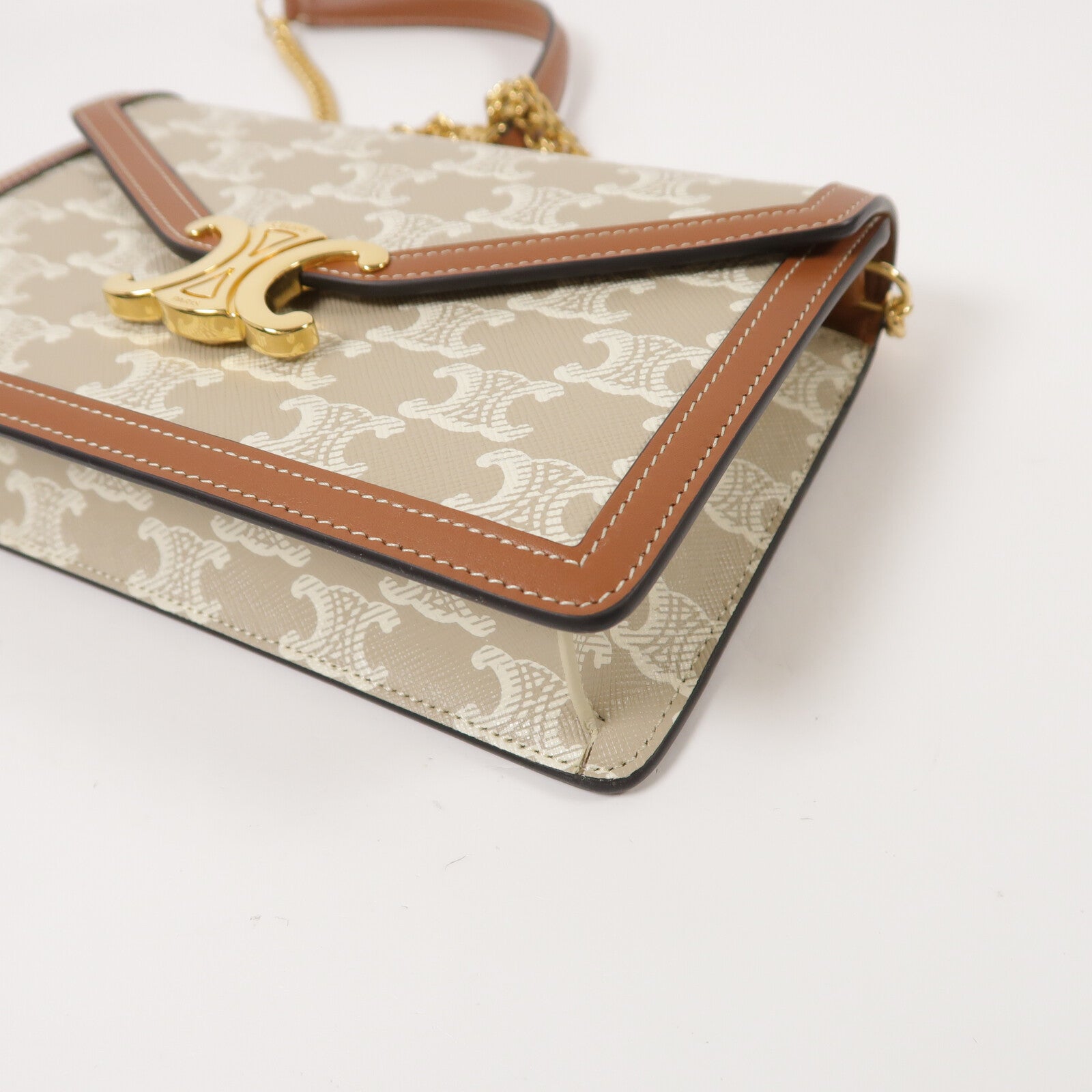 CELINE 塗層帆布Wallet on Chain Margo鏈帶肩背袋