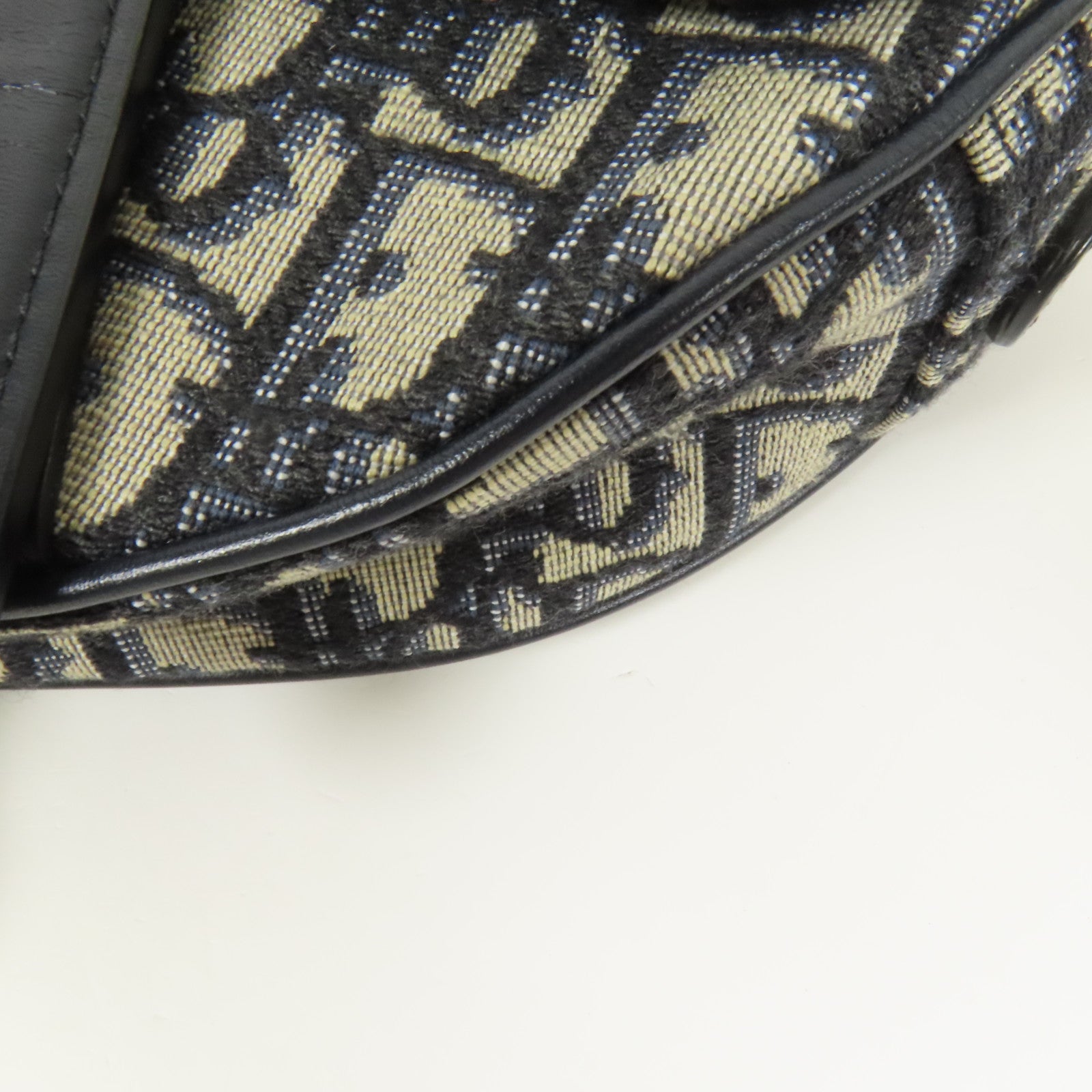 Dior 帆布Mini Saddle金扣手挽袋