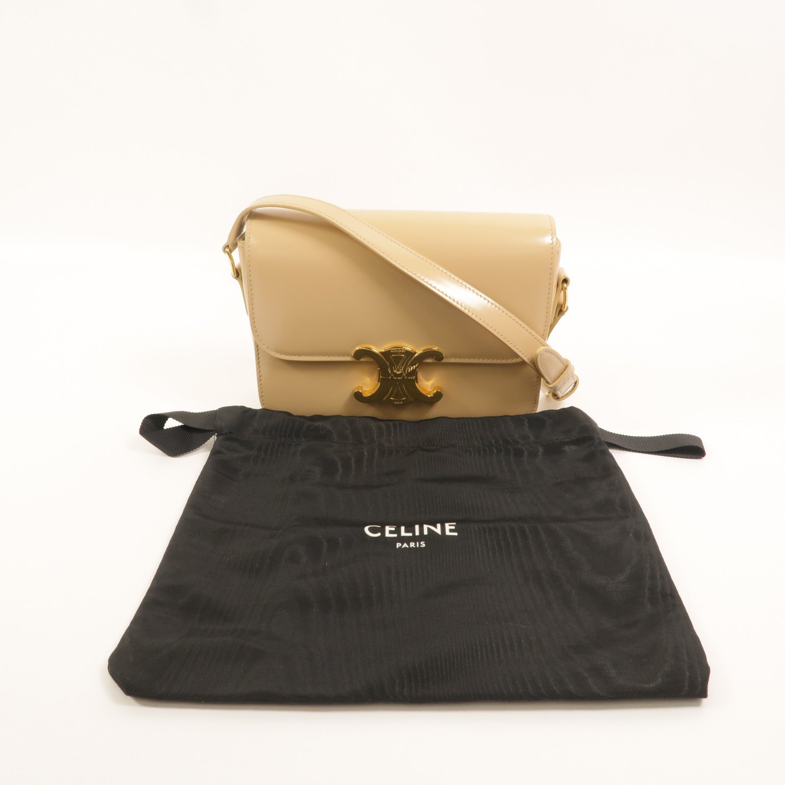 CELINE 牛皮皮革Teen Triomphe肩背袋